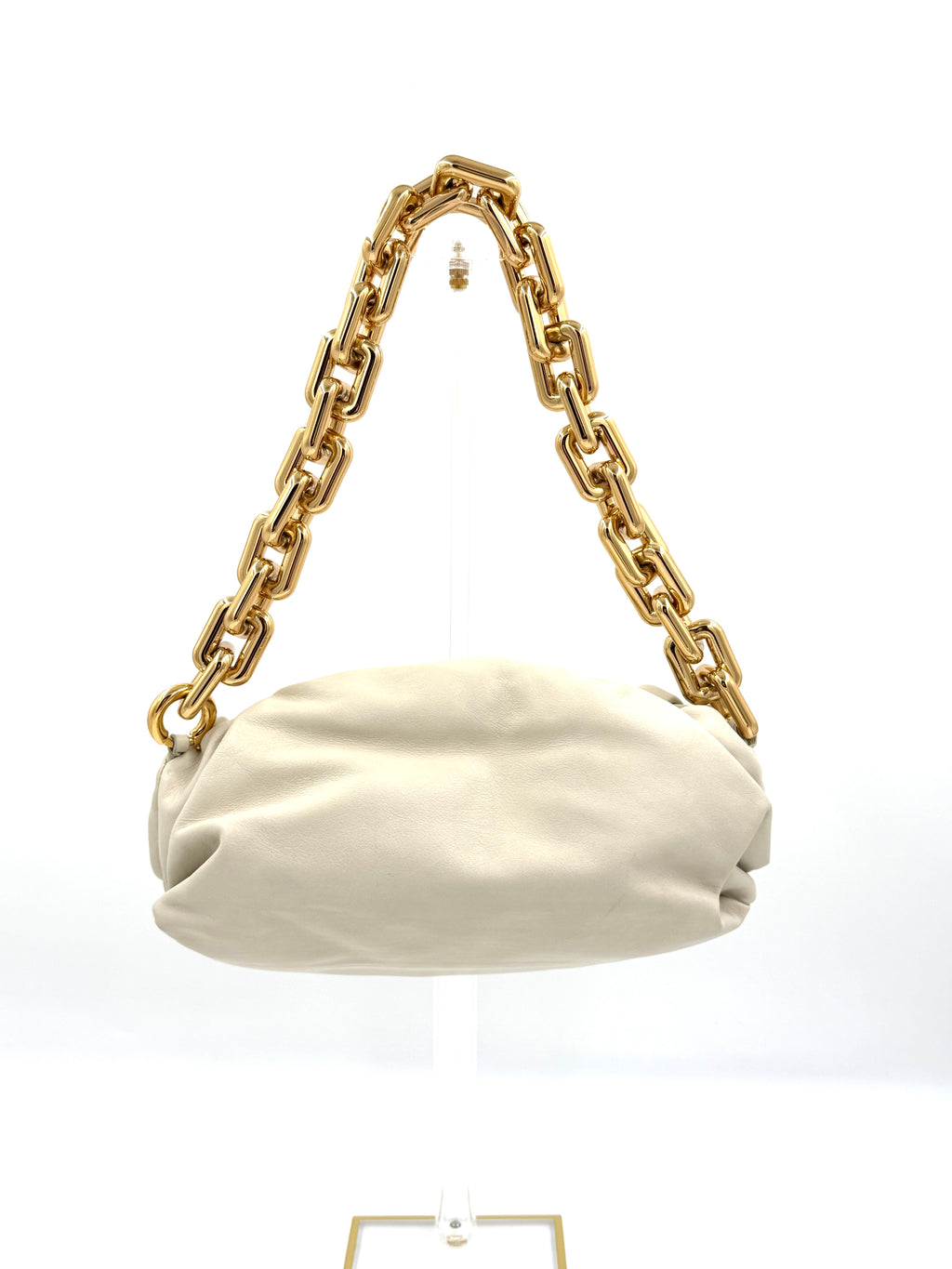 Pre-owned Bottega Veneta Ivory The Chain Pouch Shoulder Bag - Authenticated