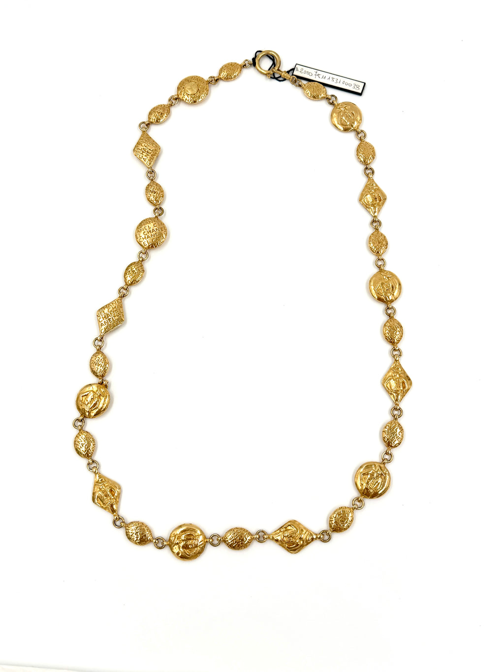 Pre-Owned Chanel Vintage 24k Gold Plated Coco Mademoiselle Chain Necklace - Authenticated