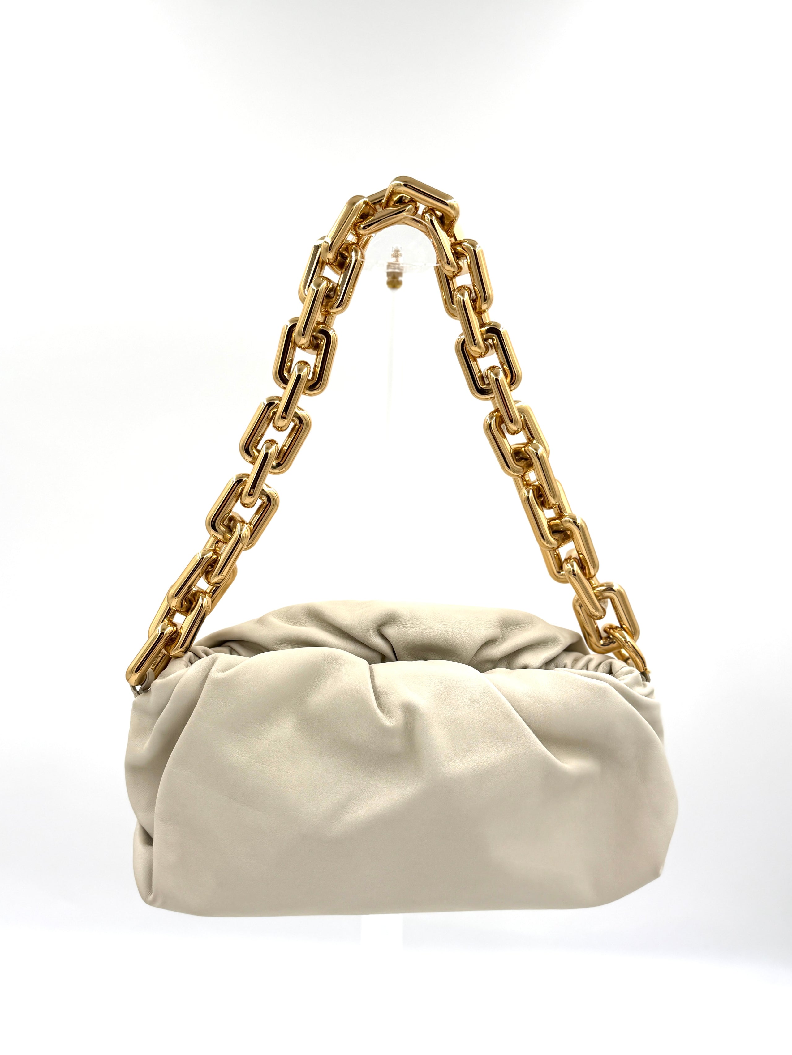 Pre-owned Bottega Veneta Ivory The Chain Pouch Shoulder Bag - Authenticated