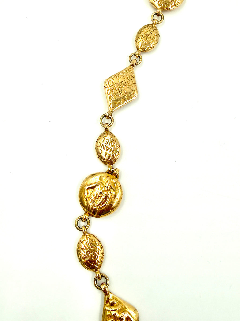 Pre-Owned Chanel Vintage 24k Gold Plated Coco Mademoiselle Chain Necklace - Authenticated