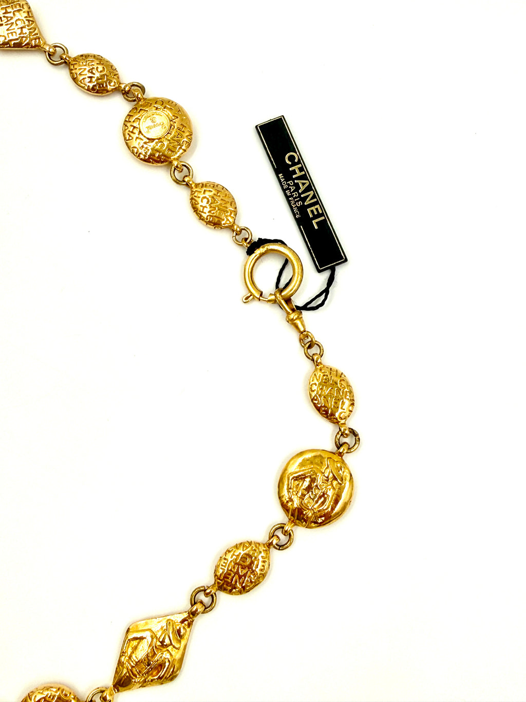 Pre-Owned Chanel Vintage 24k Gold Plated Coco Mademoiselle Chain Necklace - Authenticated