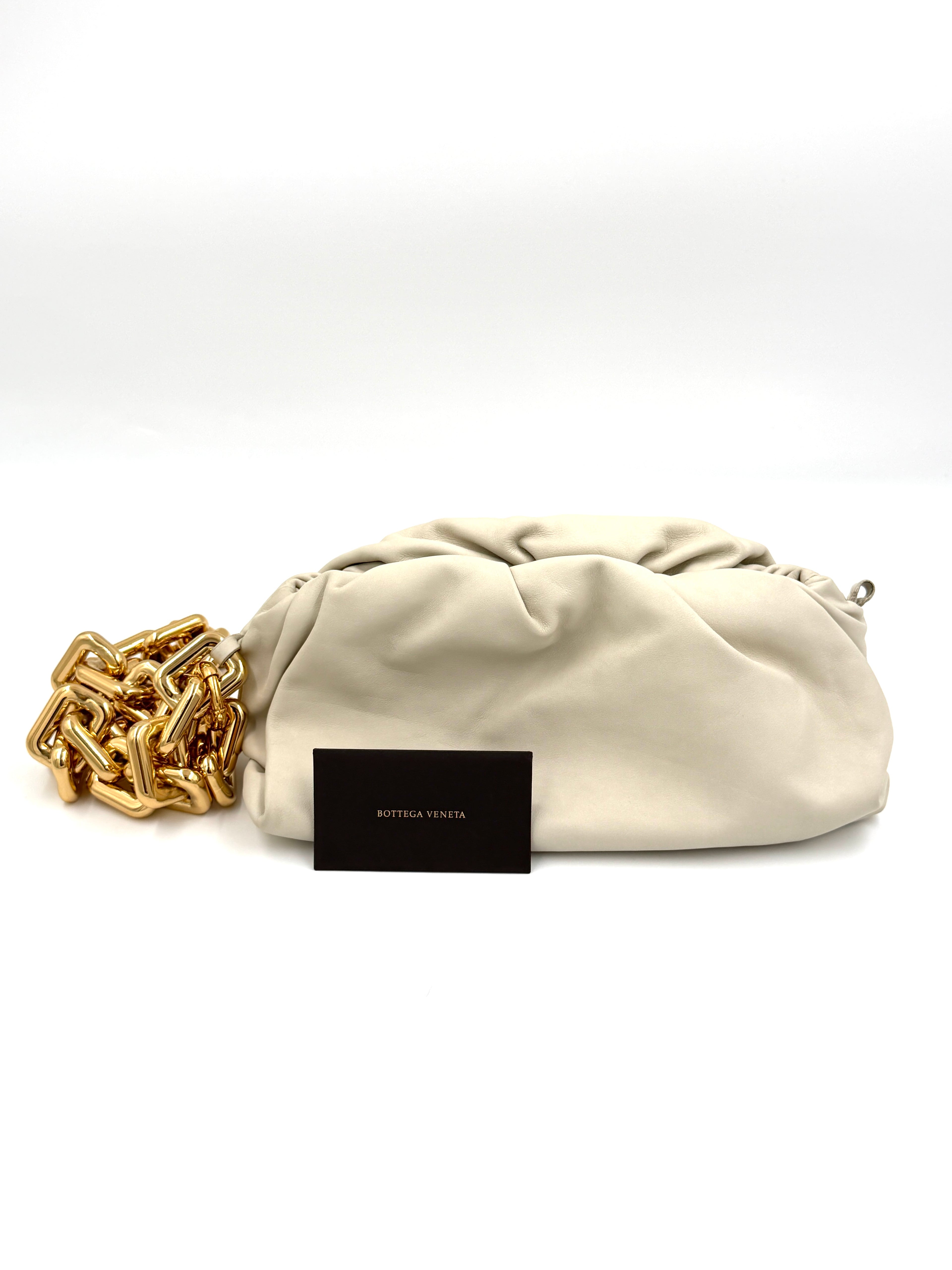 Pre-owned Bottega Veneta Ivory The Chain Pouch Shoulder Bag - Authenticated