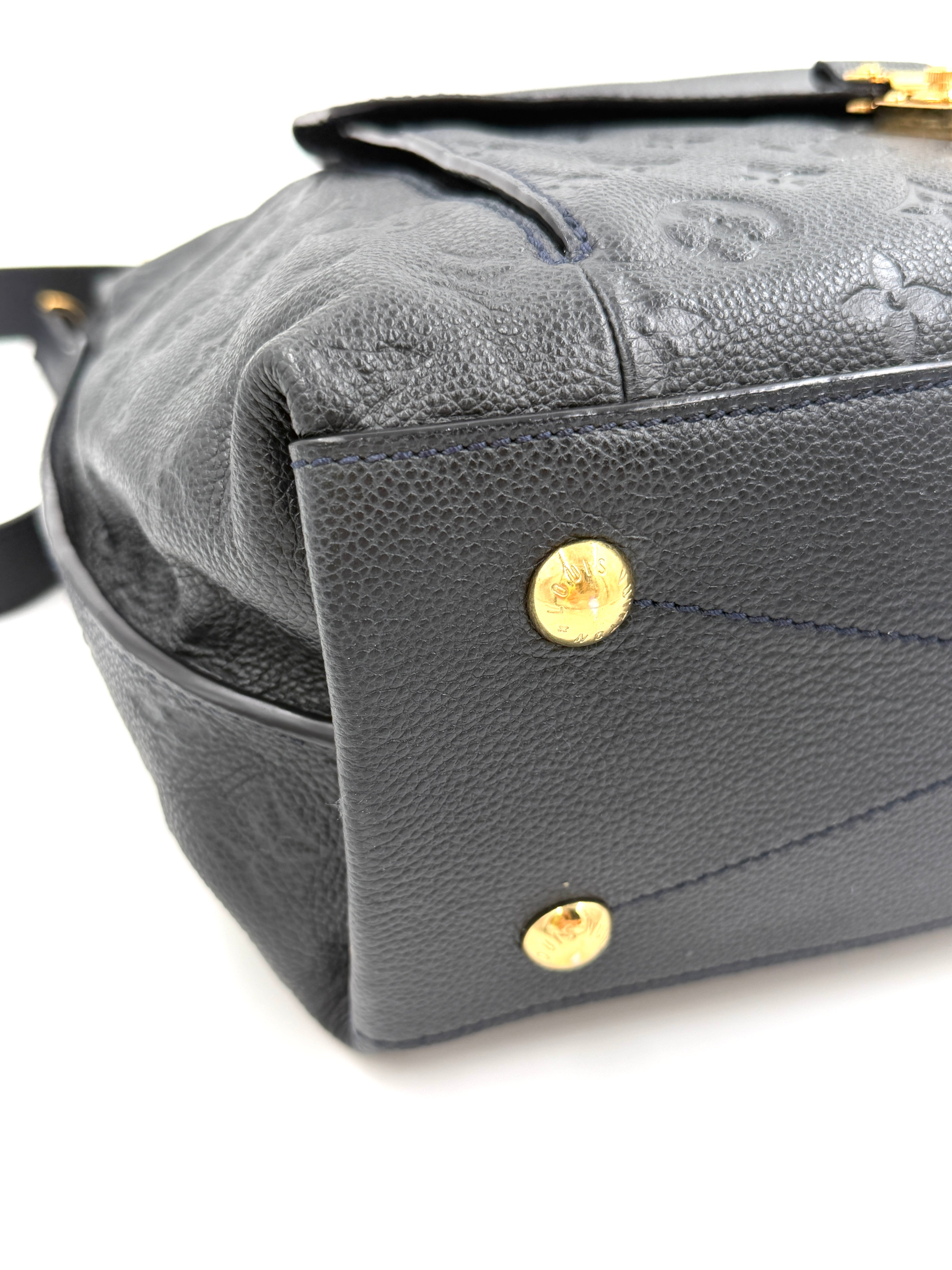 Pre-owned Louis Vuitton Métis Hobo Noir Monogram Empreinte Leather - Authenticated