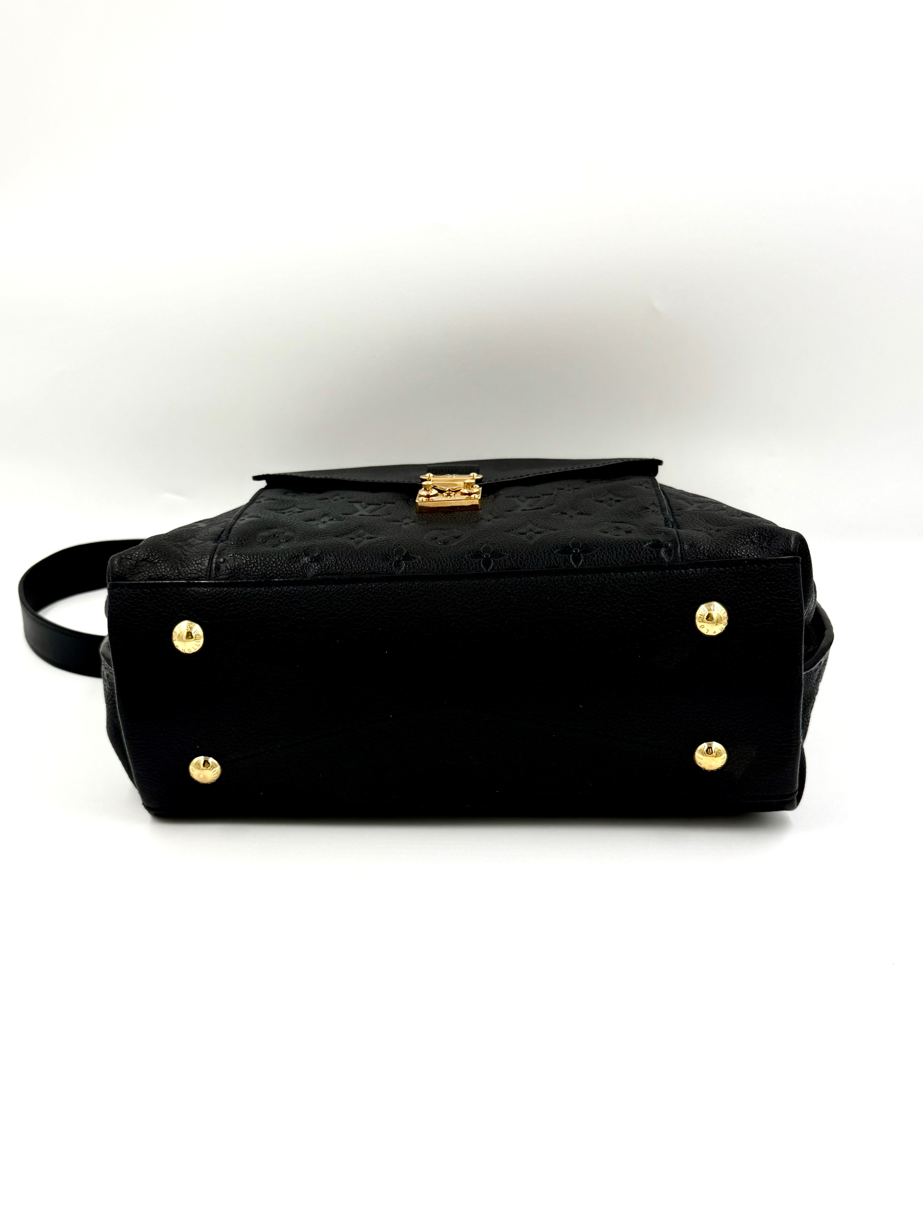 Pre-owned Louis Vuitton Métis Hobo Noir Monogram Empreinte Leather - Authenticated
