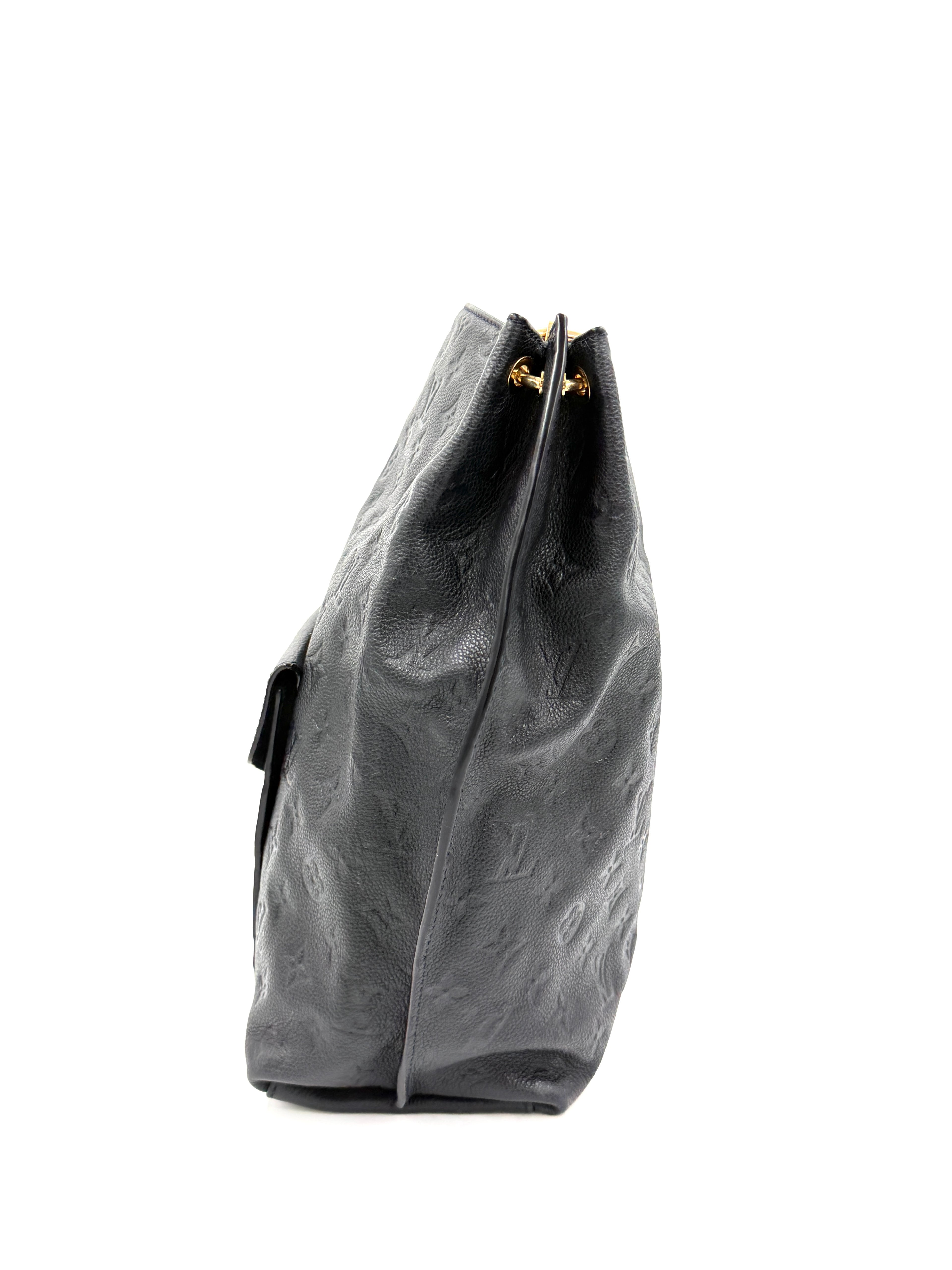 Pre-owned Louis Vuitton Métis Hobo Noir Monogram Empreinte Leather - Authenticated