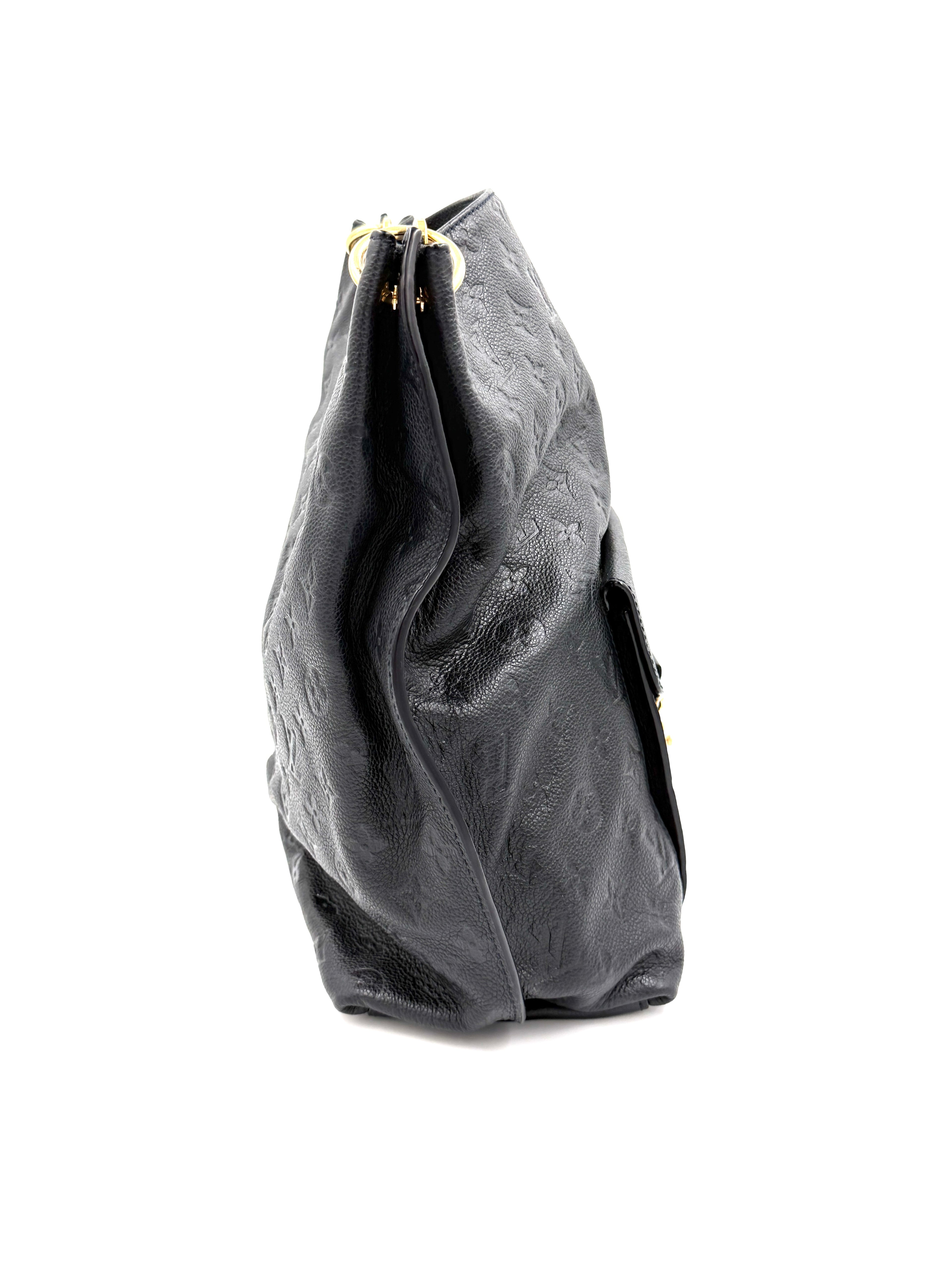 Pre-owned Louis Vuitton Métis Hobo Noir Monogram Empreinte Leather - Authenticated
