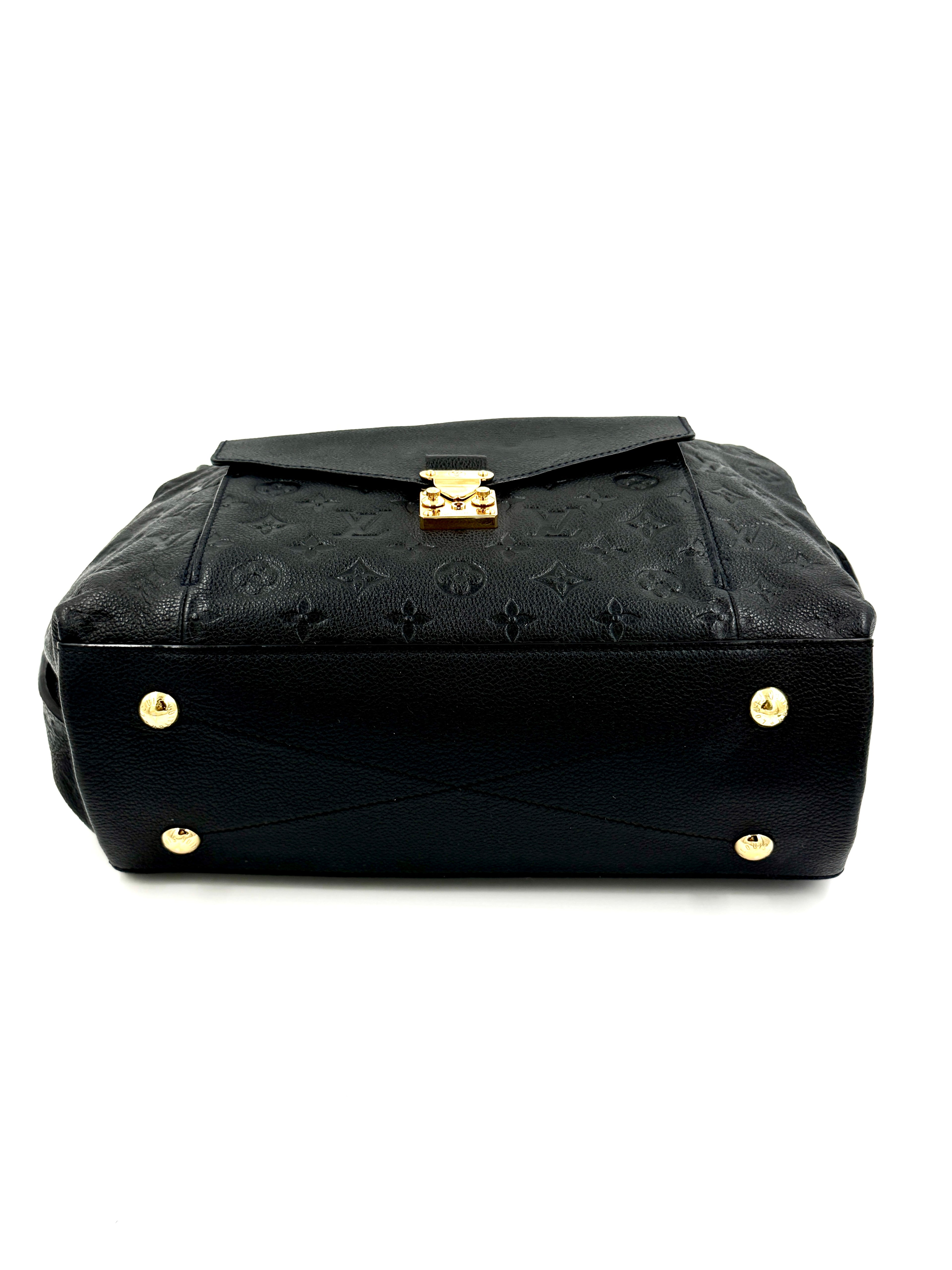 Pre-owned Louis Vuitton Métis Hobo Noir Monogram Empreinte Leather - Authenticated