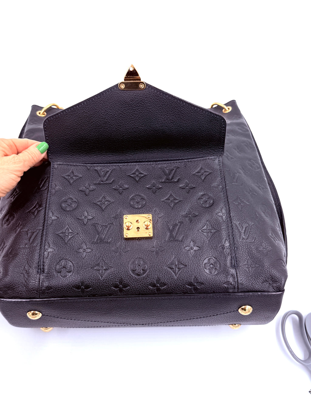 Pre-owned Louis Vuitton Métis Hobo Noir Monogram Empreinte Leather - Authenticated