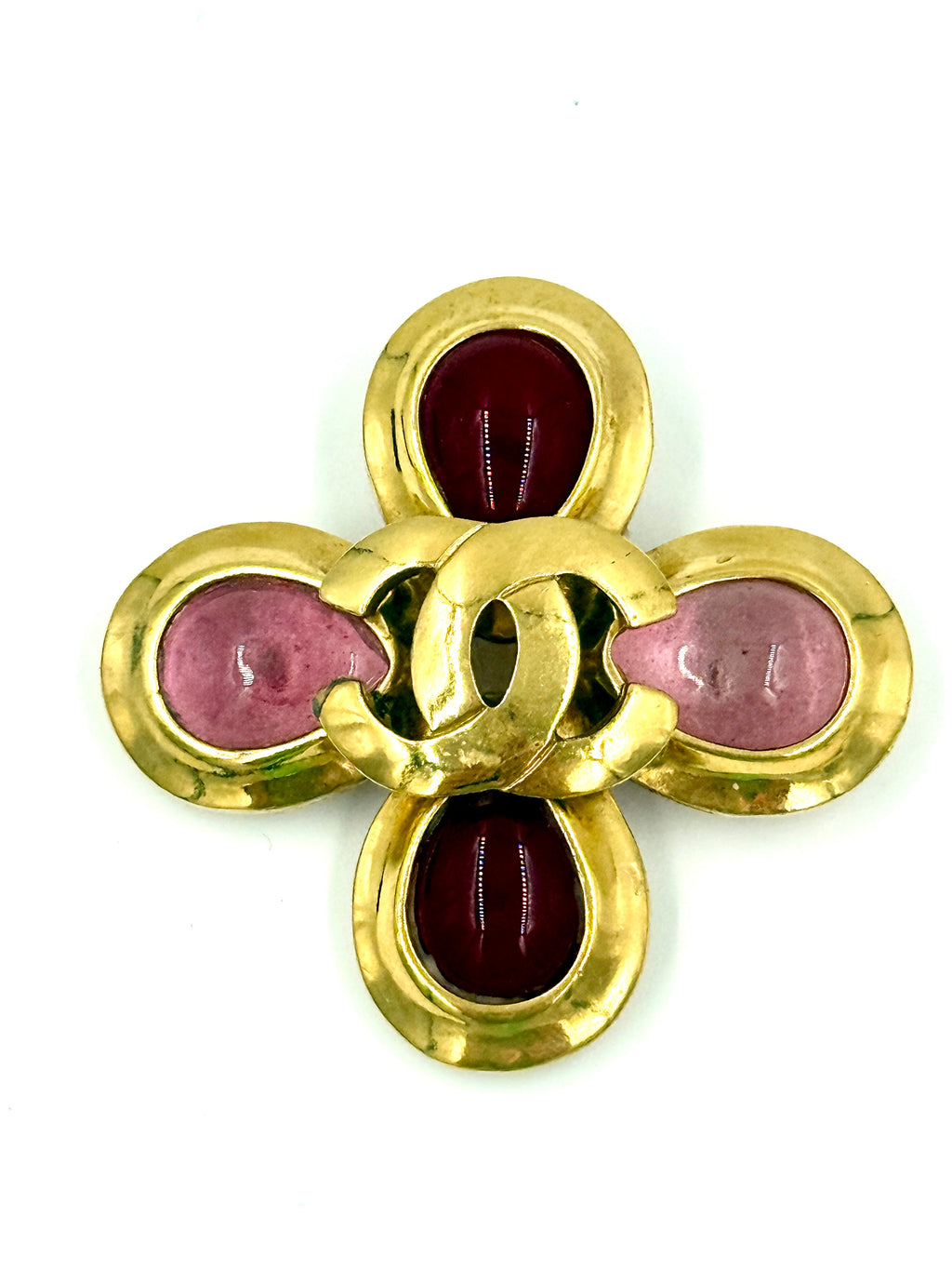 Pre-Owned Chanel Vintage Gripoix CC Pin & Brooch - Authenticated