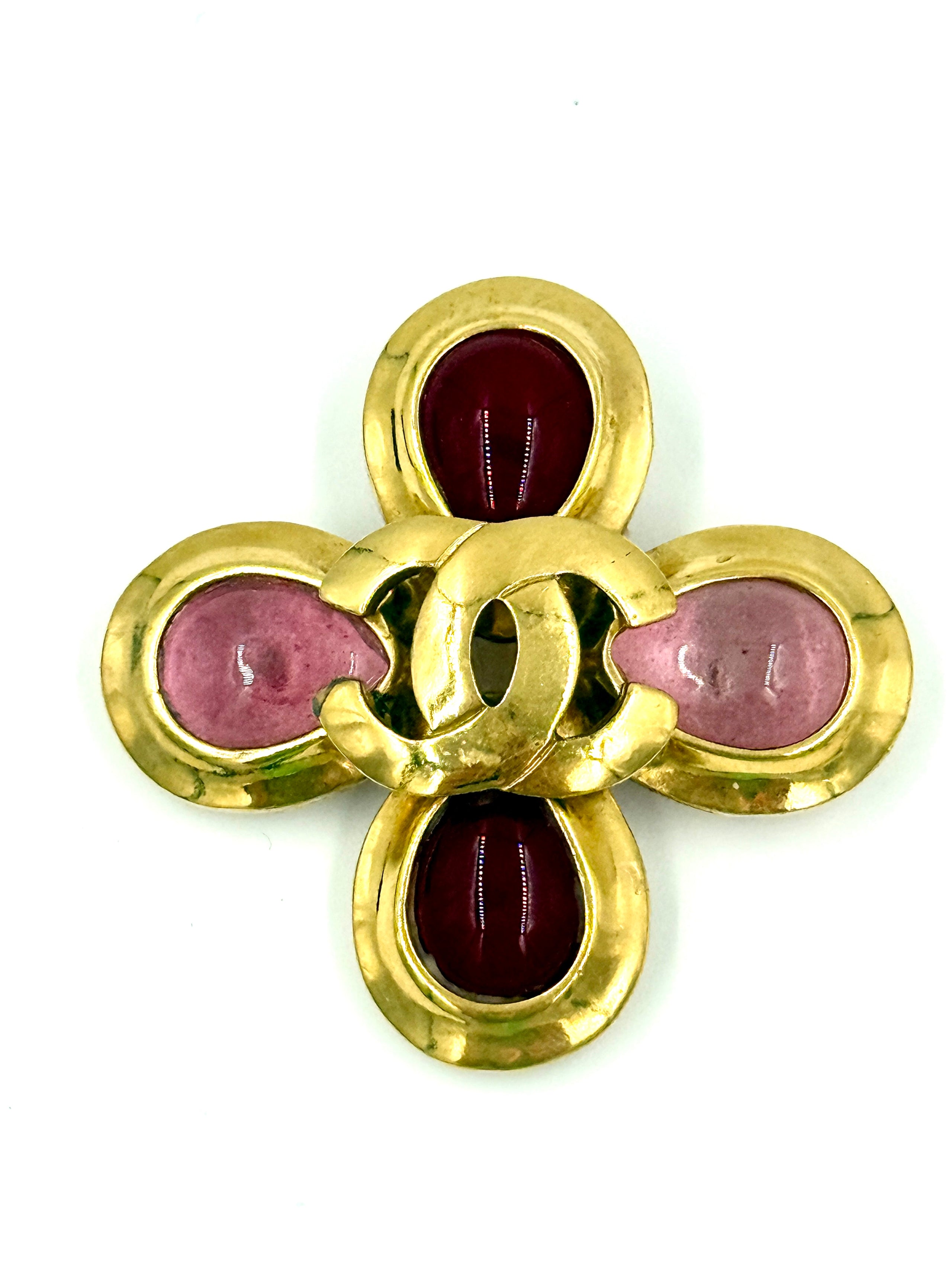 Pre-Owned Chanel Vintage Gripoix CC Pin & Brooch - Authenticated