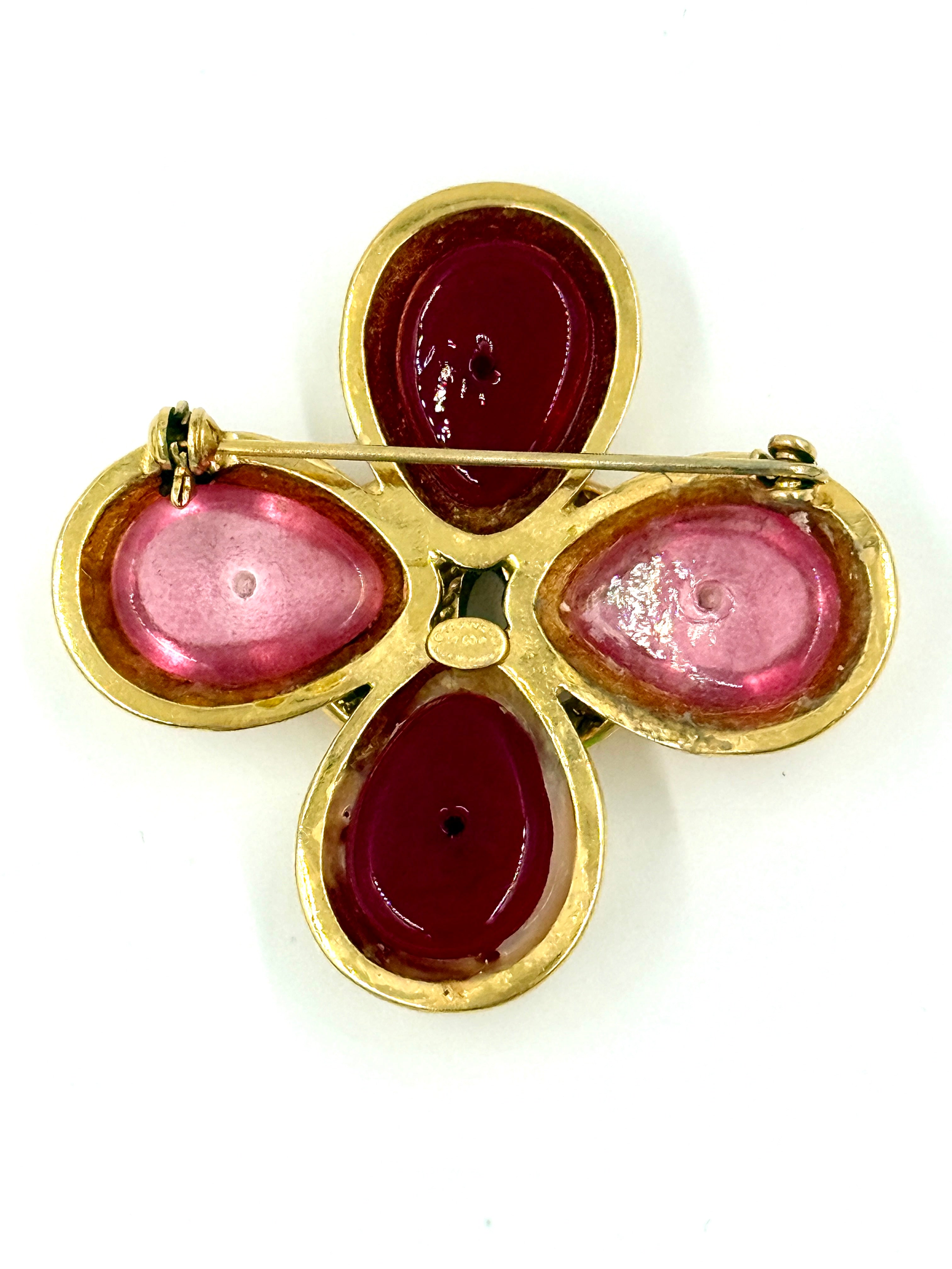 Pre-Owned Chanel Vintage Gripoix CC Pin & Brooch - Authenticated