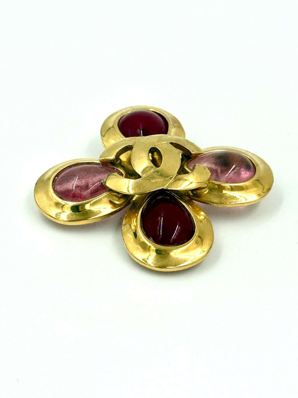 Pre-Owned Chanel Vintage Gripoix CC Pin & Brooch - Authenticated