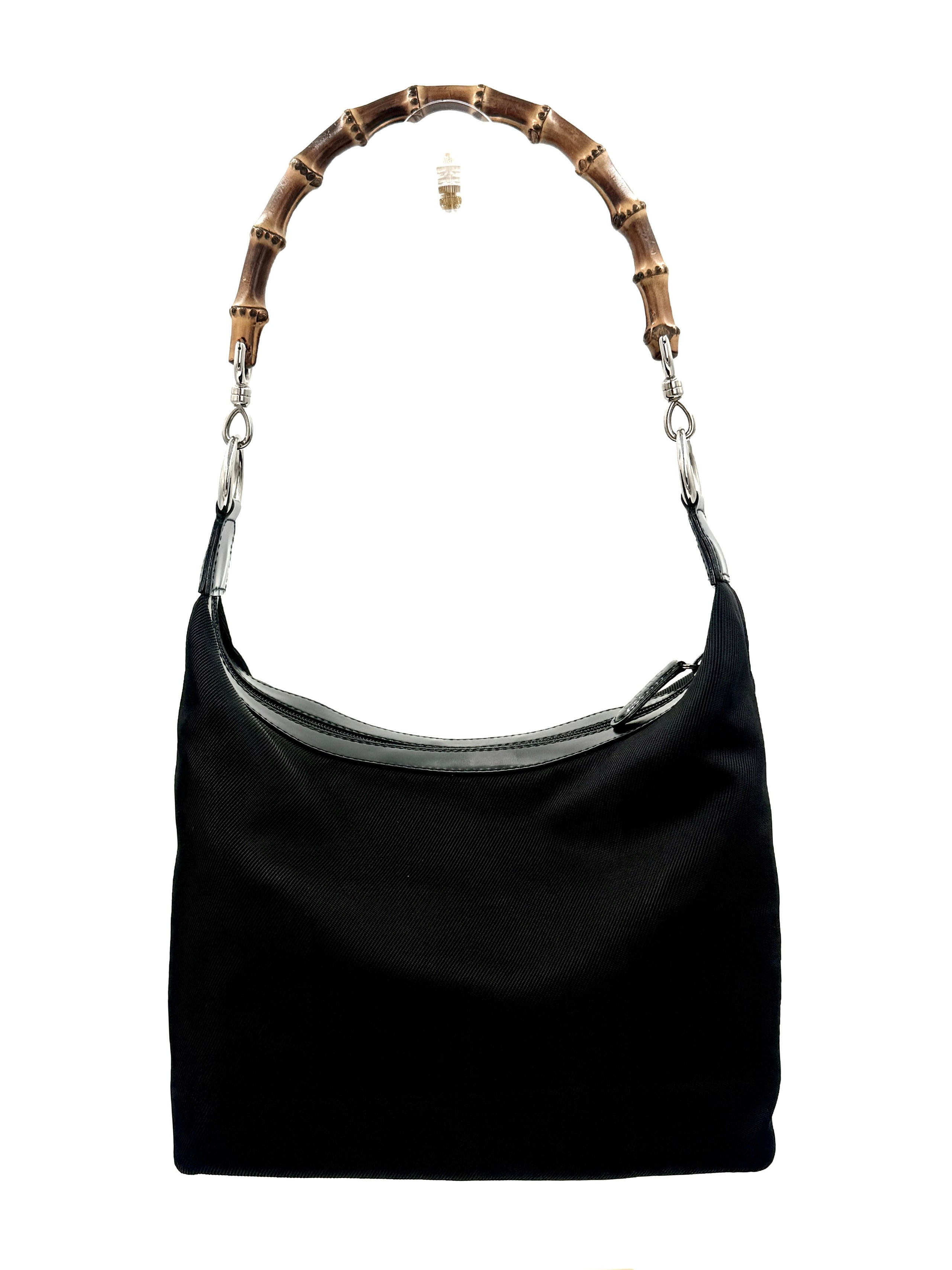 Pre-Owned Like New Gucci Vintage Bamboo Handle Shoulder Bag - Authenticated