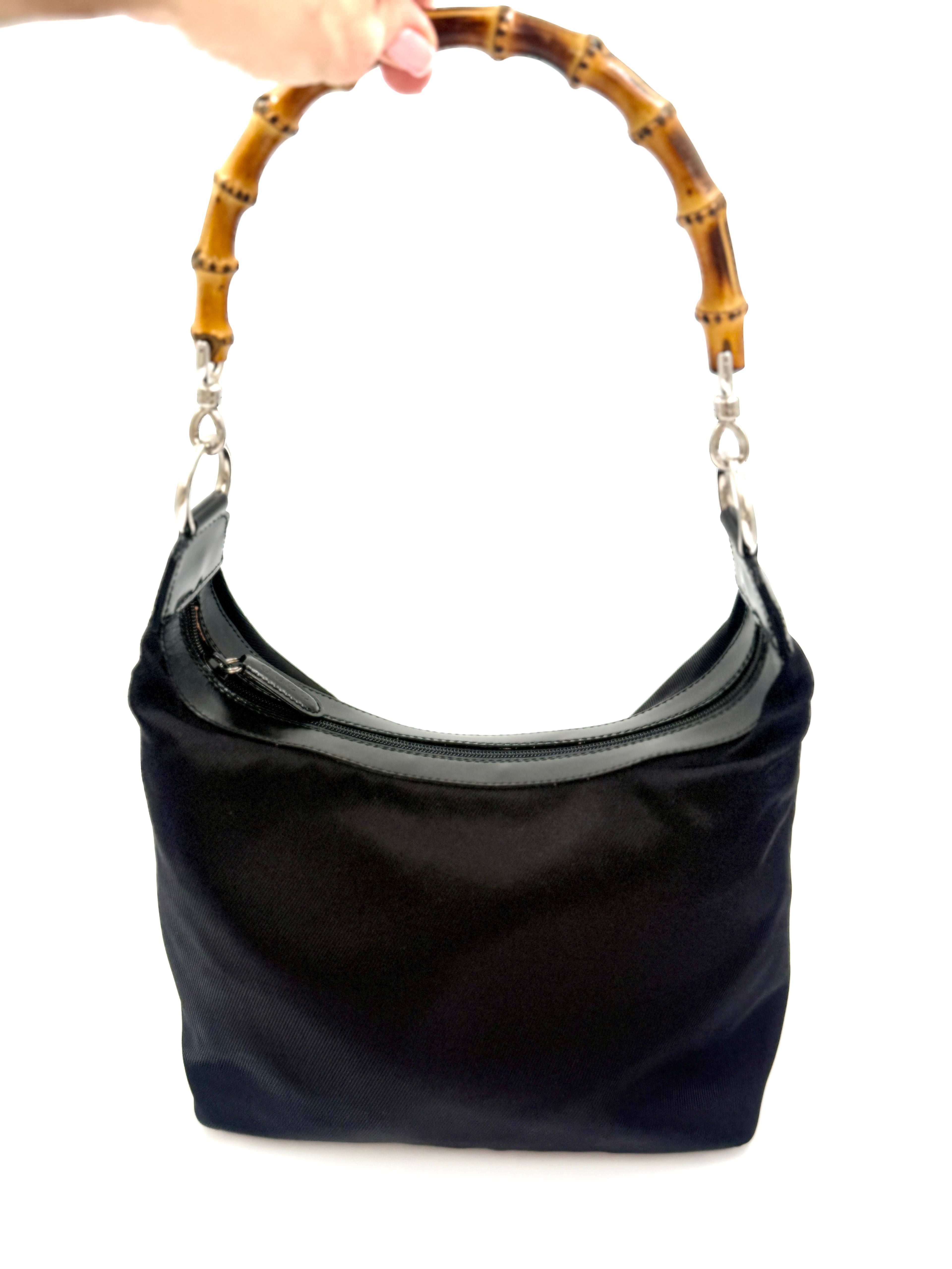 Pre-Owned Like New Gucci Vintage Bamboo Handle Shoulder Bag - Authenticated