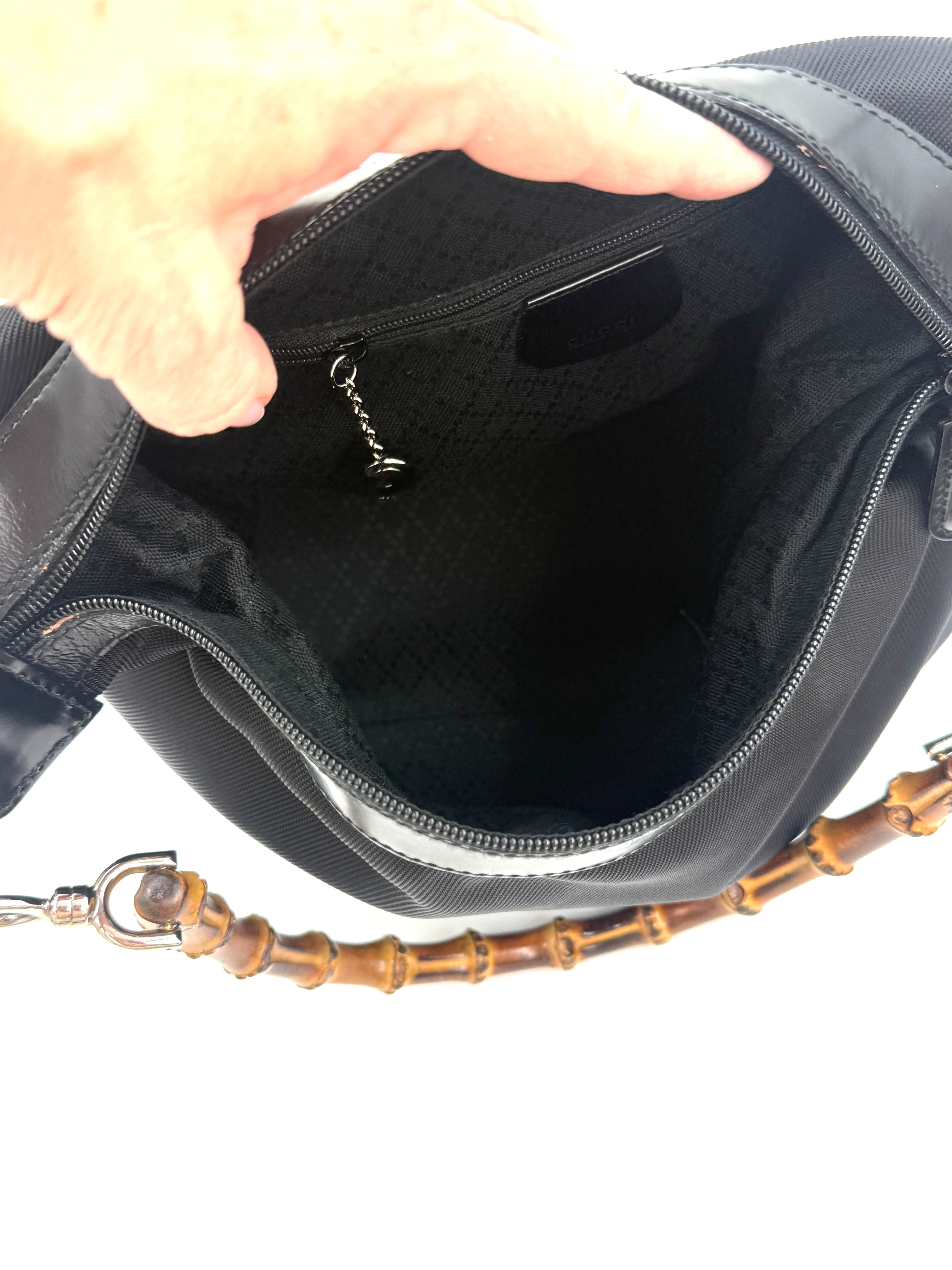 Pre-Owned Like New Gucci Vintage Bamboo Handle Shoulder Bag - Authenticated
