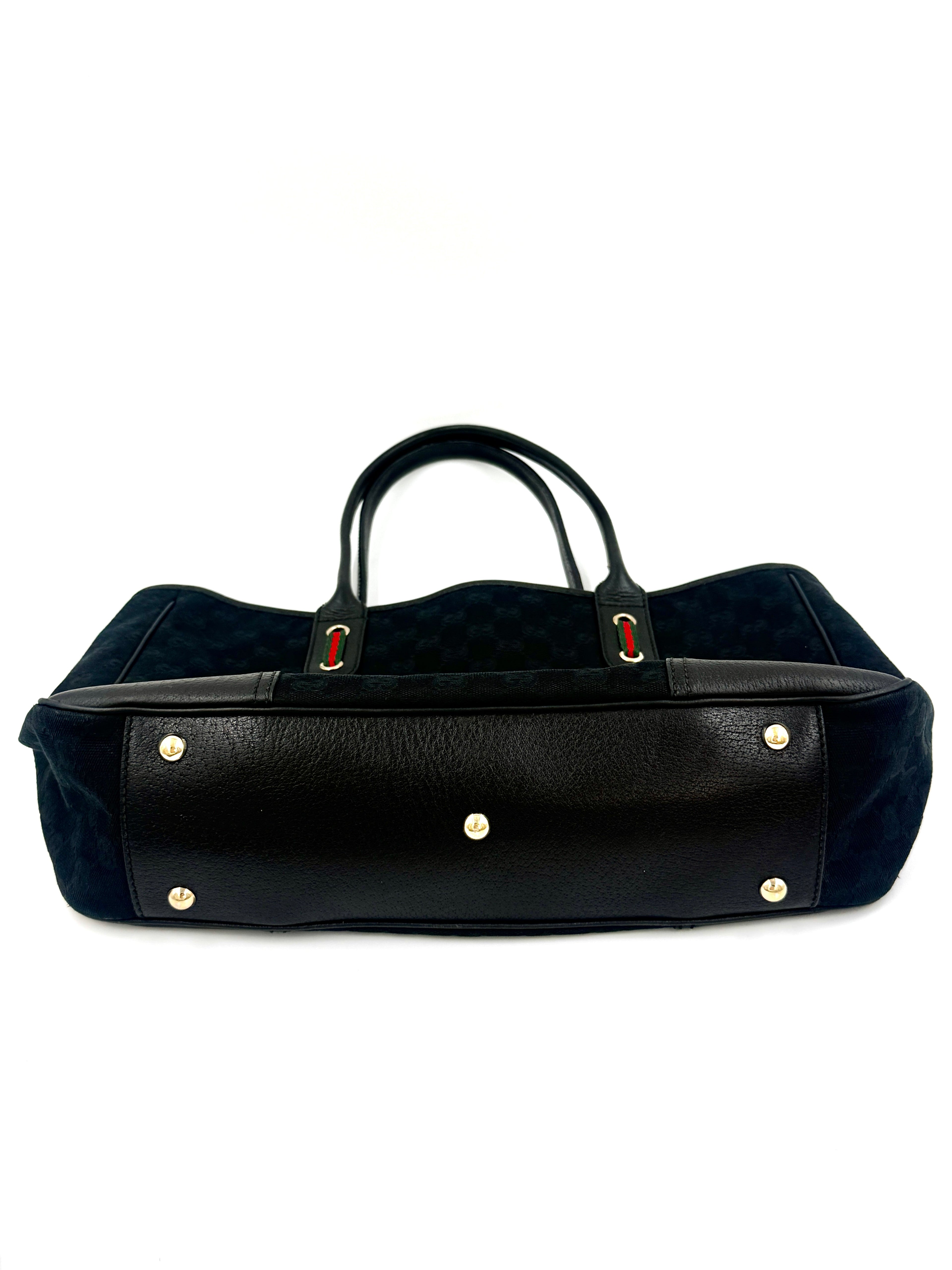 Pre-Owned Gucci Monogram Medium Princy Tote Black - Authenticated