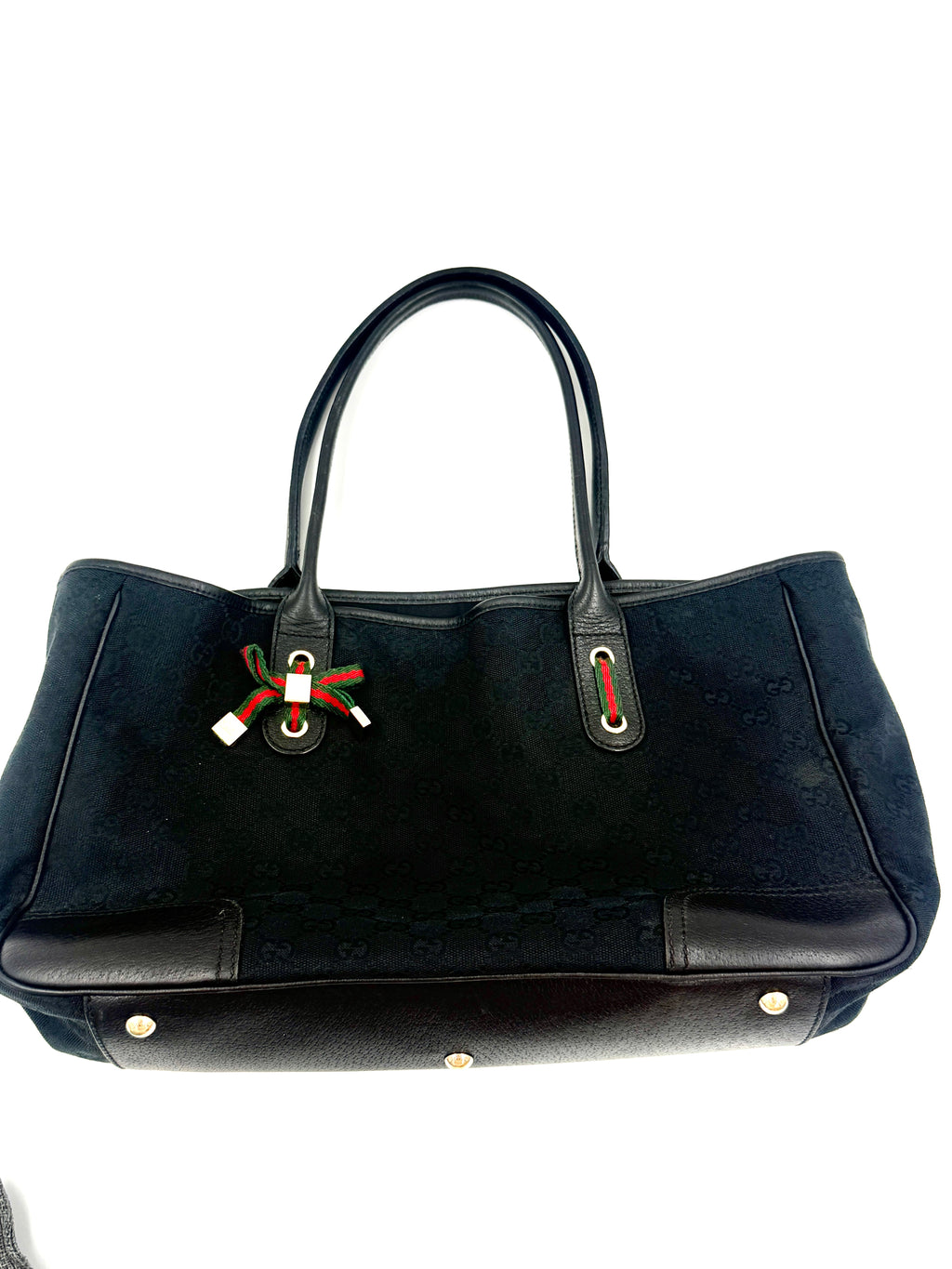 Pre-Owned Gucci Monogram Medium Princy Tote Black - Authenticated