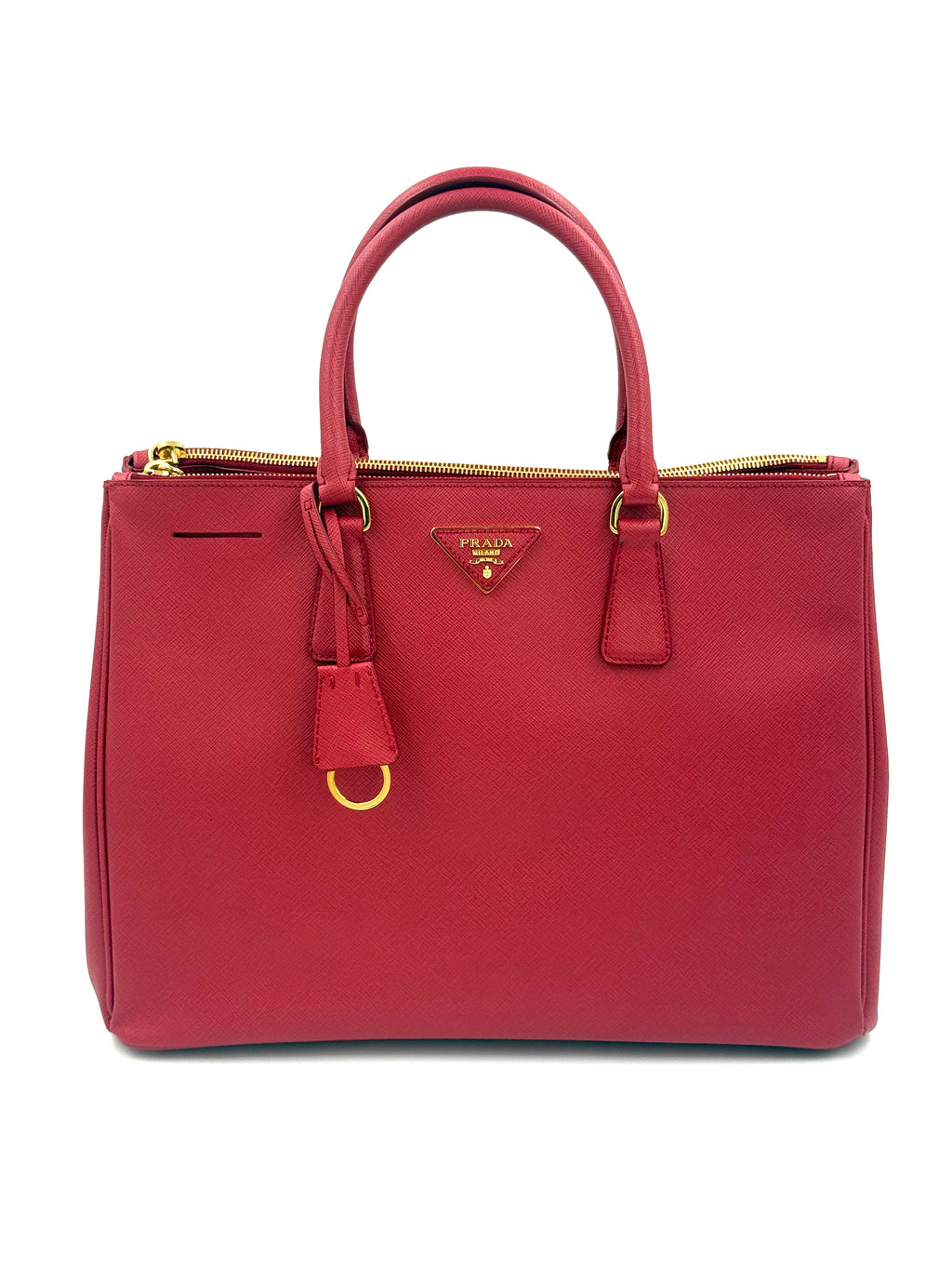 Pre-Owned Prada Large Galleria Saffiano Leather in Red - Authenticated