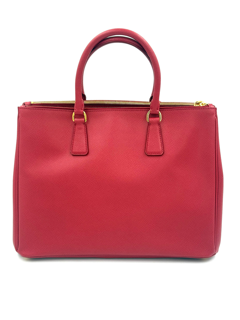 Pre-Owned Prada Large Galleria Saffiano Leather in Red - Authenticated
