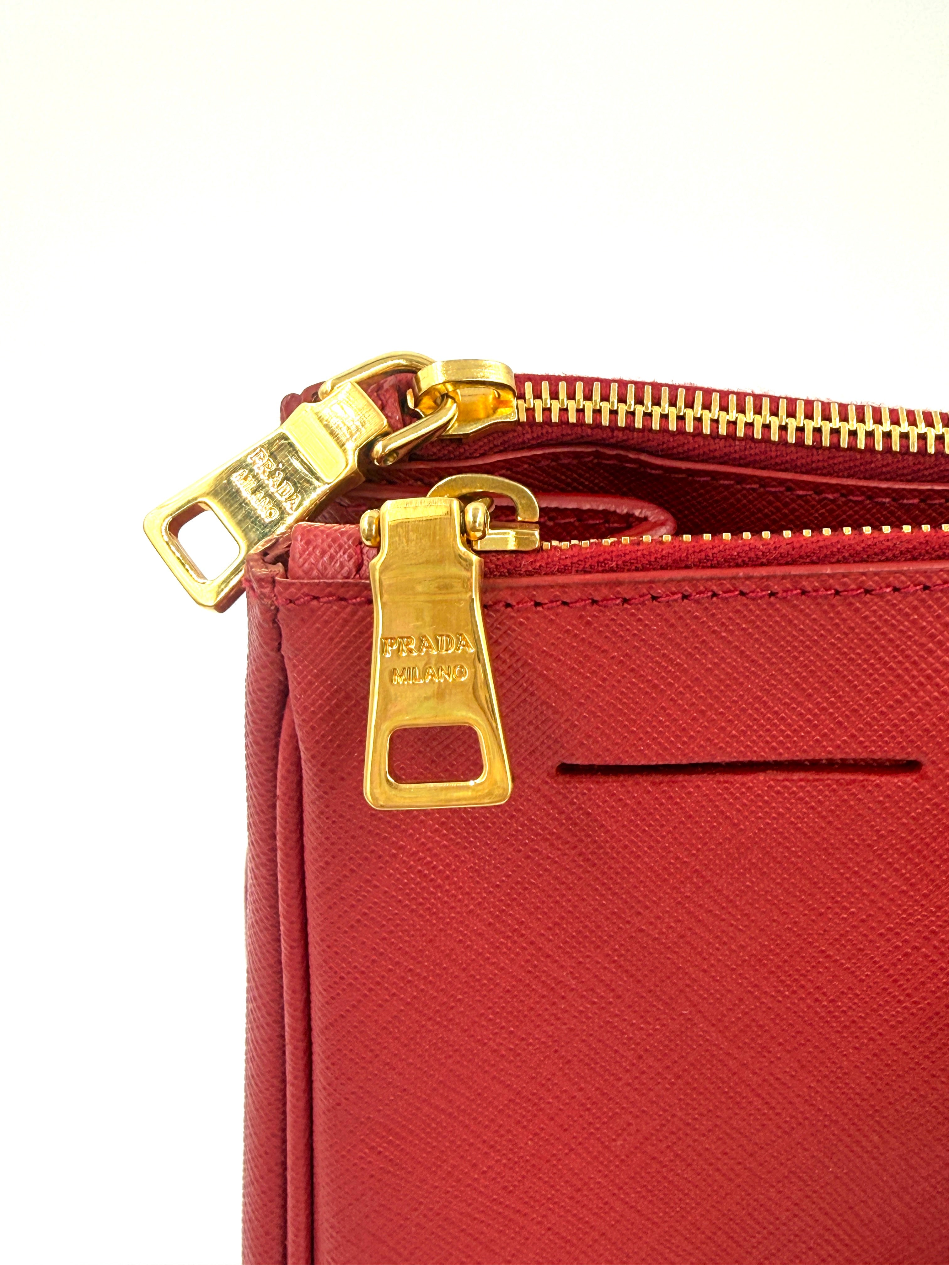 Pre-Owned Prada Large Galleria Saffiano Leather in Red - Authenticated