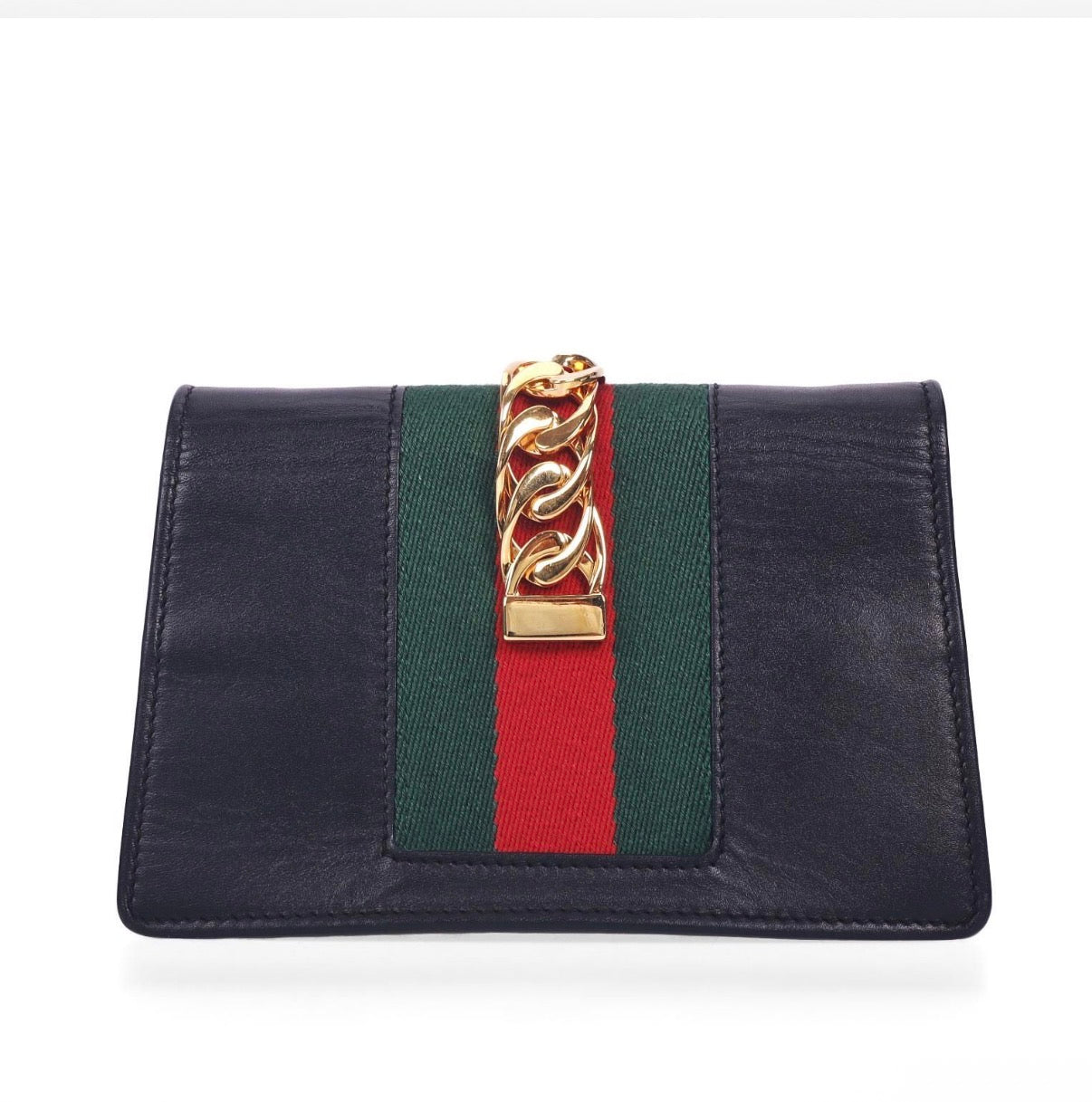 Pre-owned Gucci Sylvie Black Super Mini Crossbody Bag - Authenticated