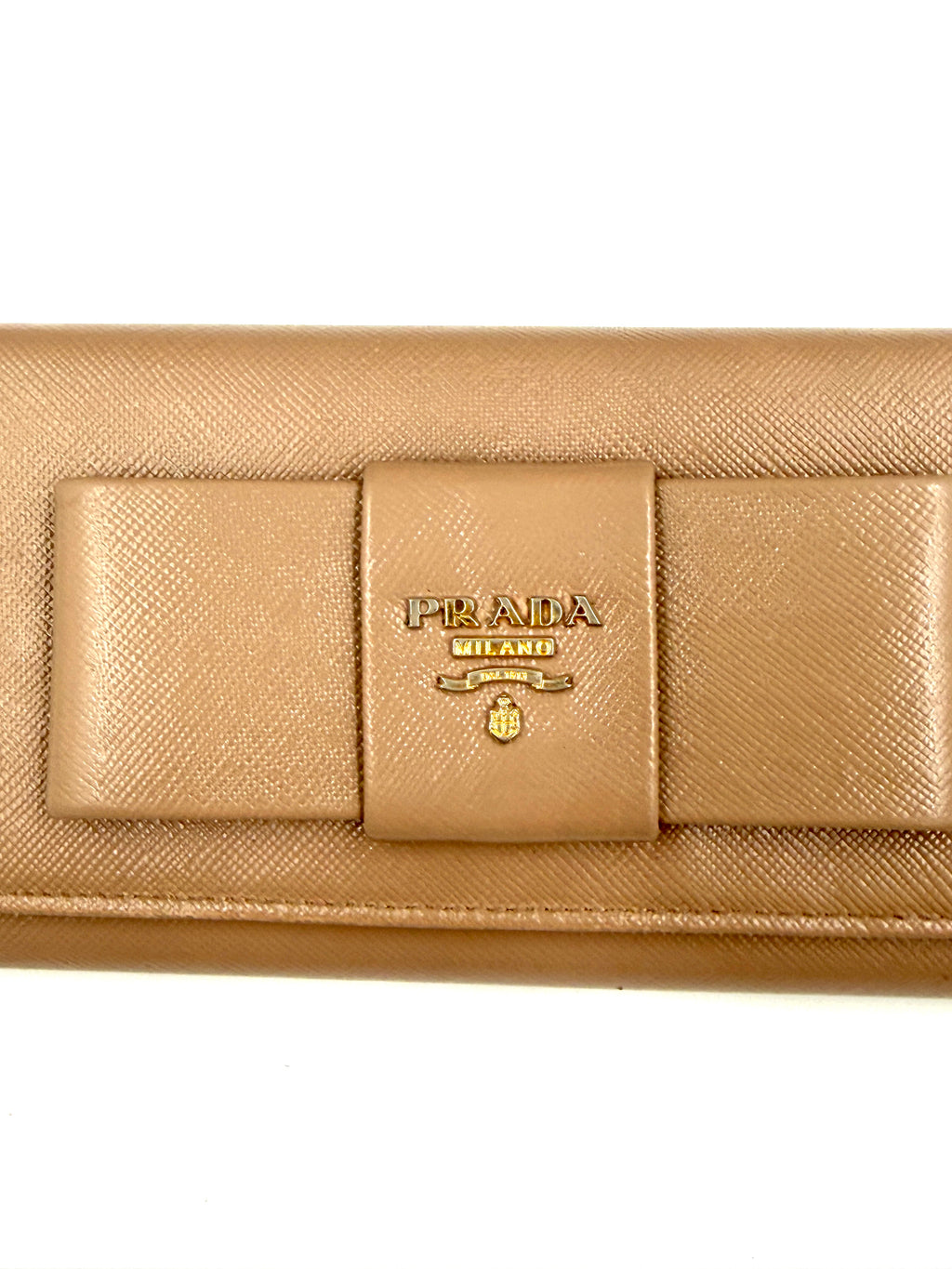 Pre-Owned Prada Galleria Saffiano Leather in Beige with Coordinating Wallet - Authenticated