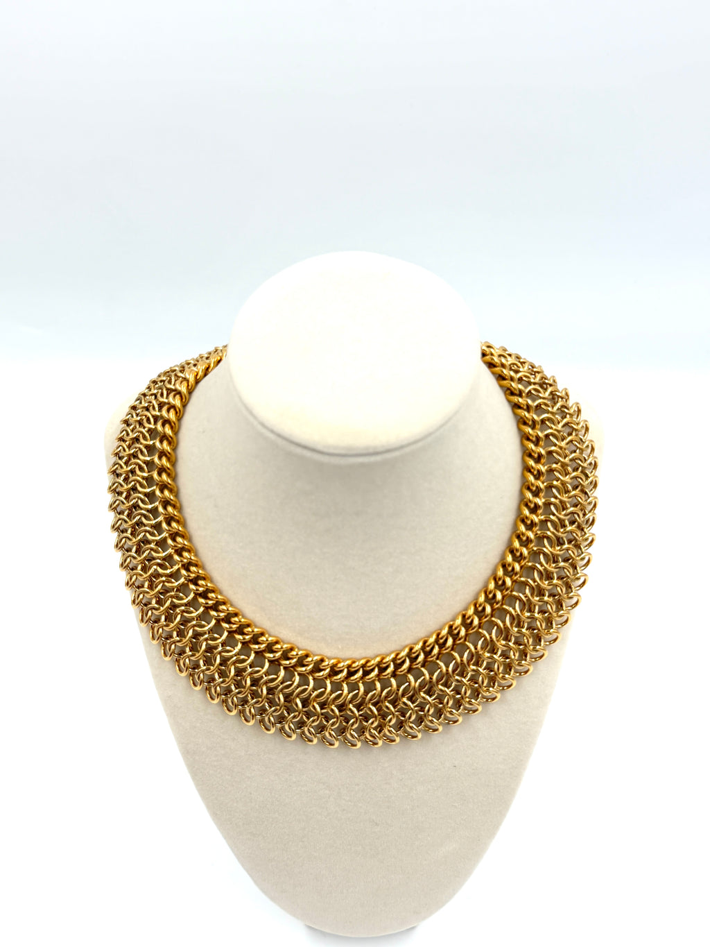Pre-owned LANVIN Rare Vintage Gold Plated Collar Necklace - Authenticated