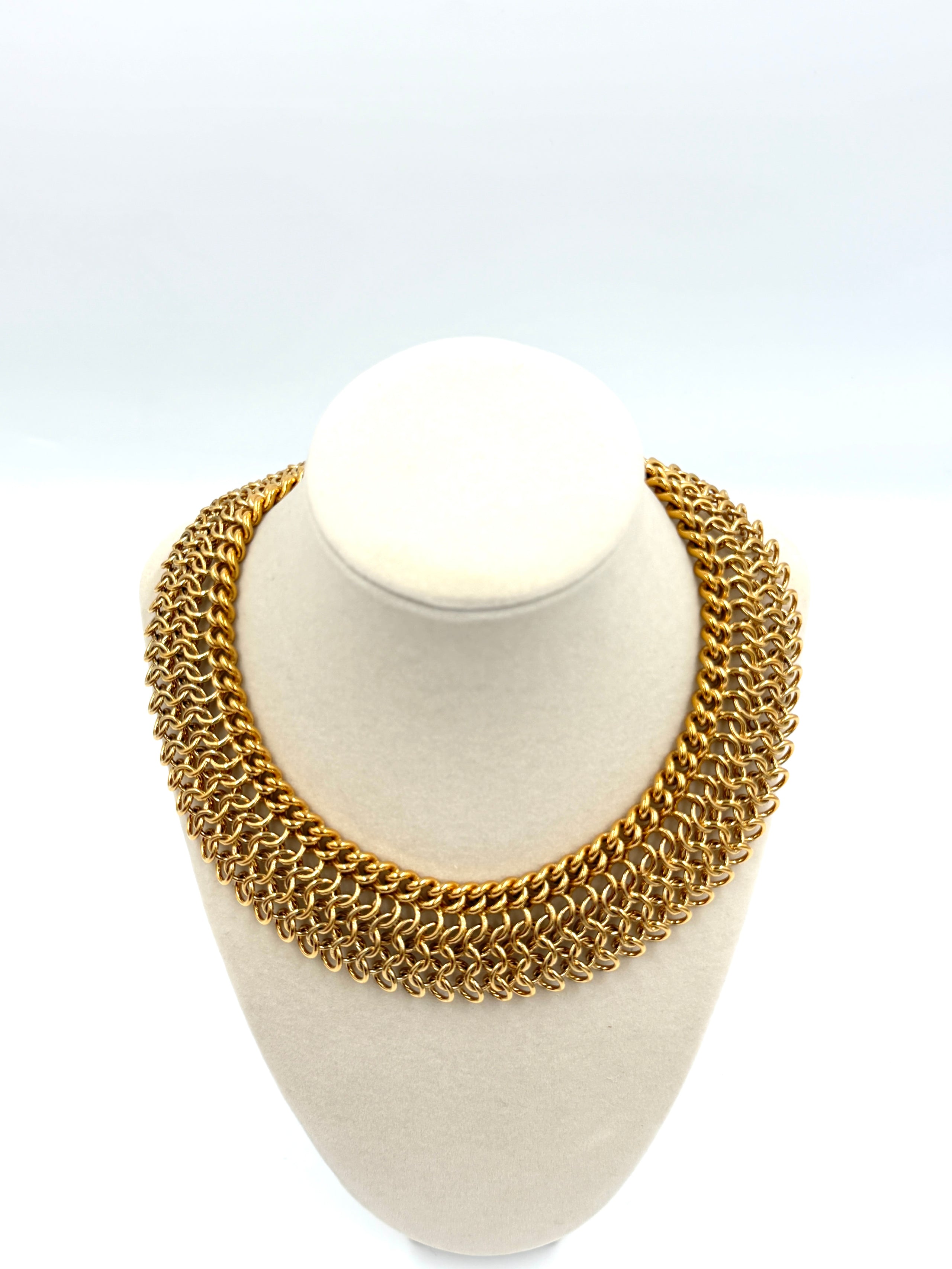 Pre-owned LANVIN Rare Vintage Gold Plated Collar Necklace - Authenticated