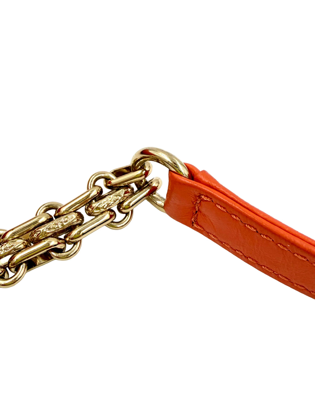 Pre-owned Chanel 2.55 Reissue Mini Flap Bag in Orange Crinkled Calfskin - Authenticated