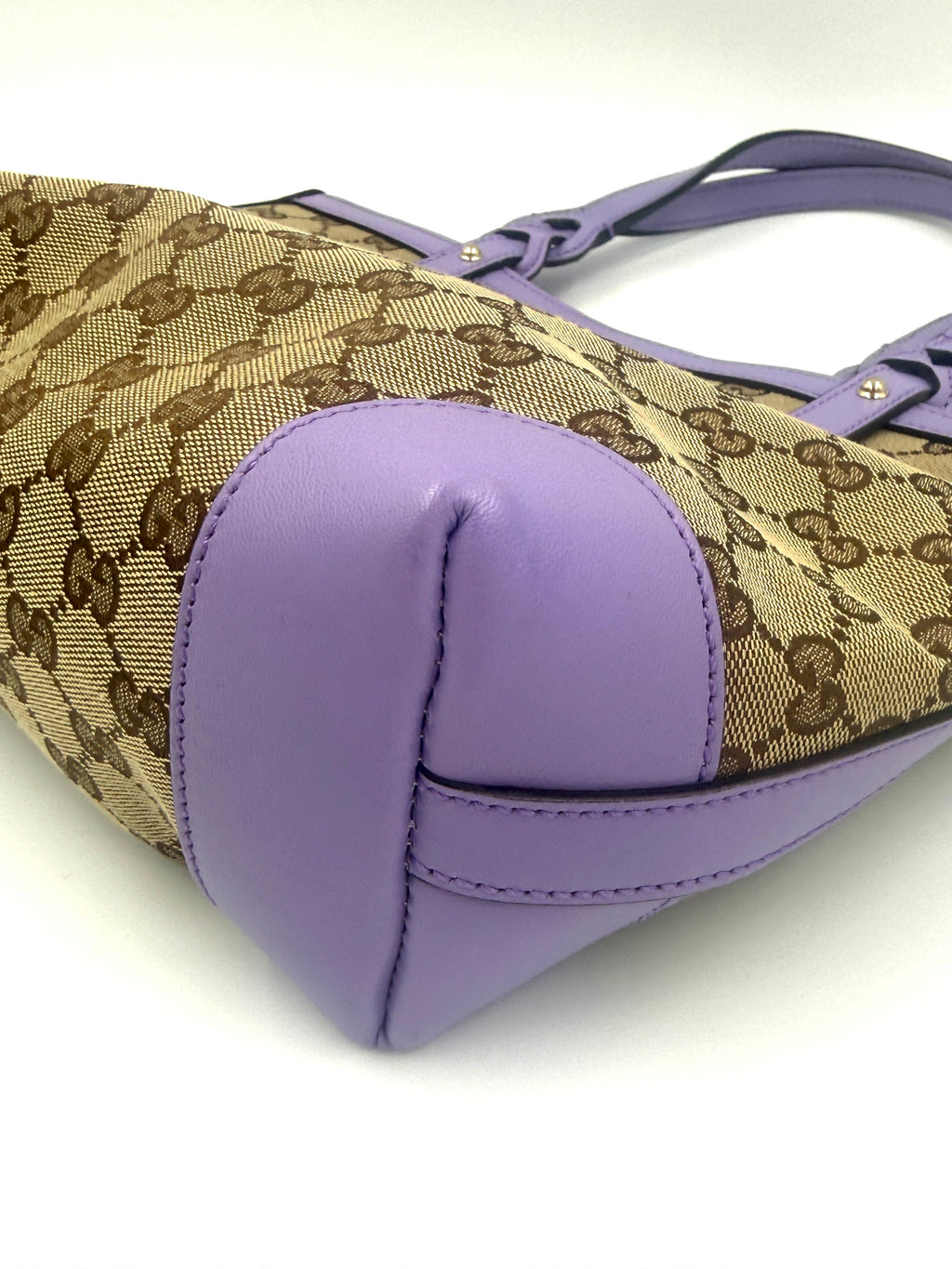 Pre-Owned Gucci Shopper Tote GG Supreme Small Lavender - Authenticated