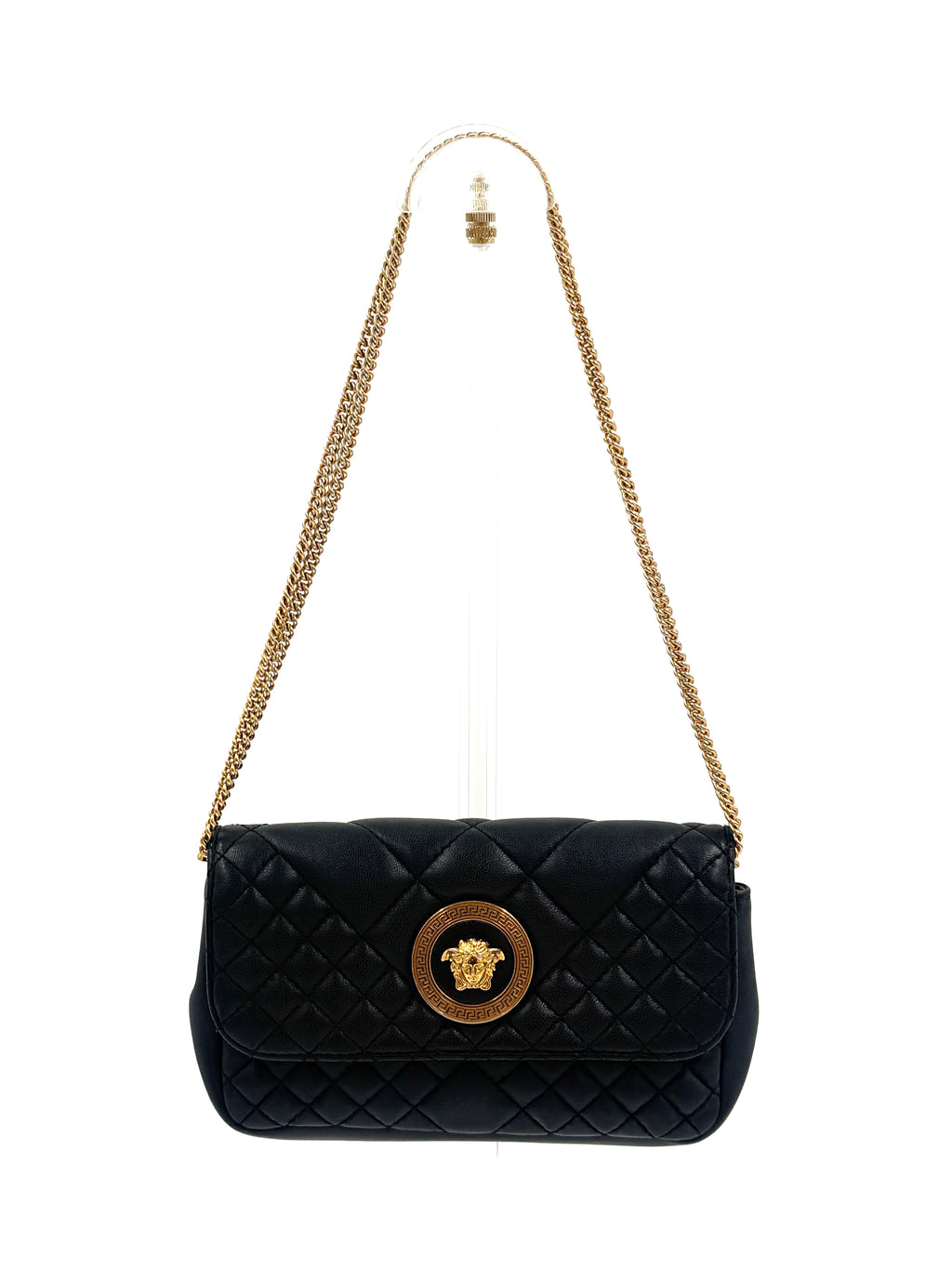 Pre-Owned Versace Quilted Leather Crossbody Bag La Medusa Icon - Authenticated