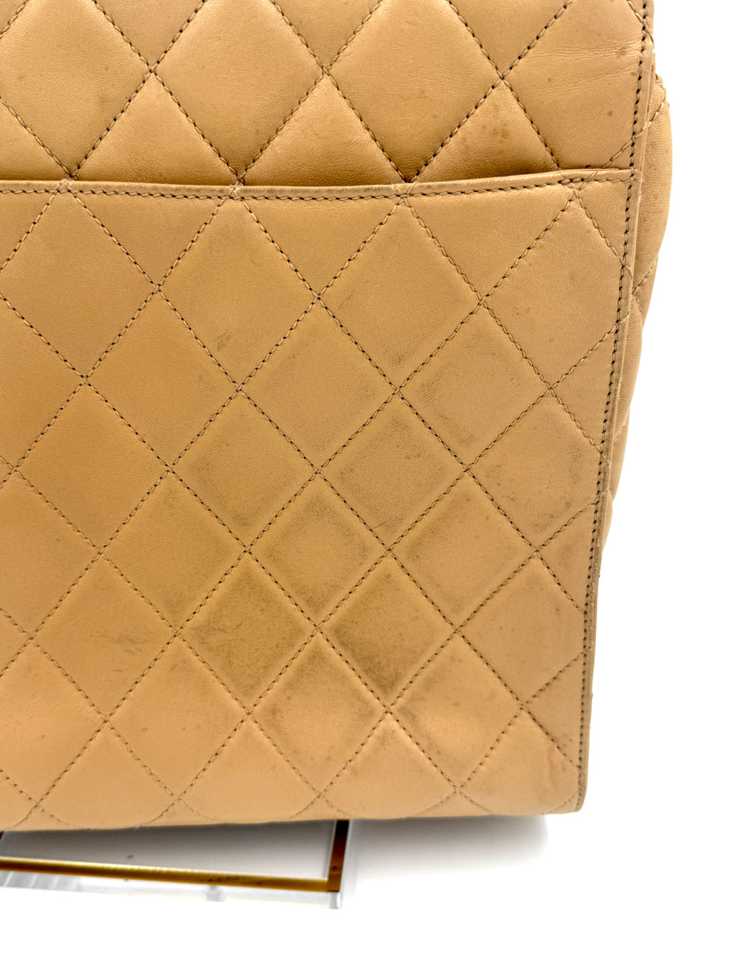 Pre-Owned Chanel Coco Mark Turnlock Tote Bag Beige - Series 4 1996-1997 - Authenticated