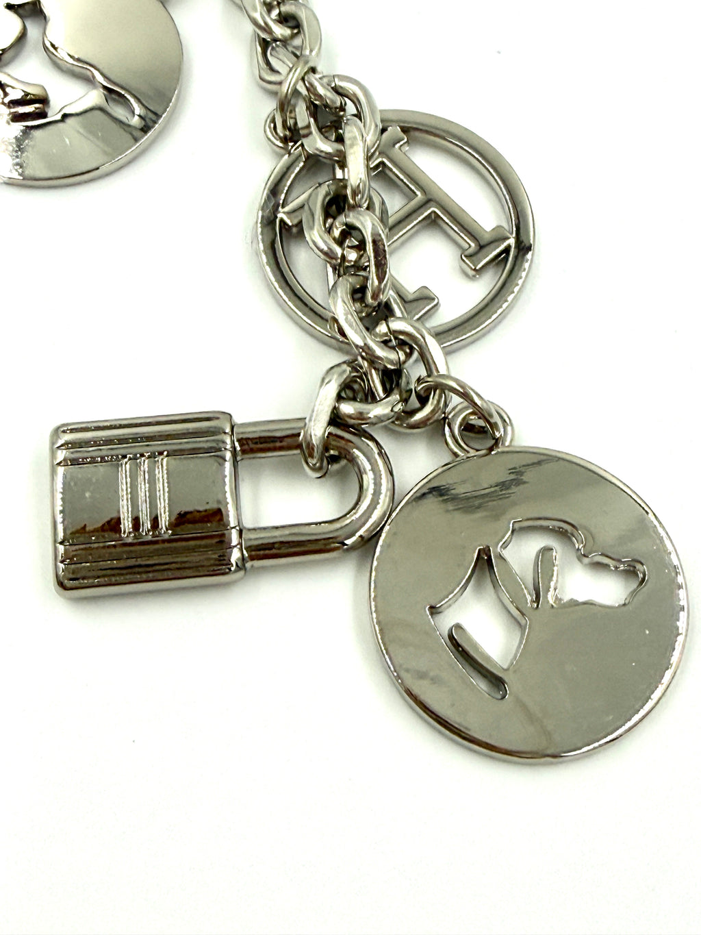 Pre-Owned Hermès Breloque Olga Bag Charm Palladium - Authenticated
