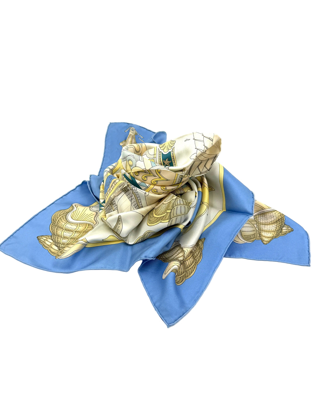Pre-Owned Hermès Silk Scarf Carré 90 L'air Marin