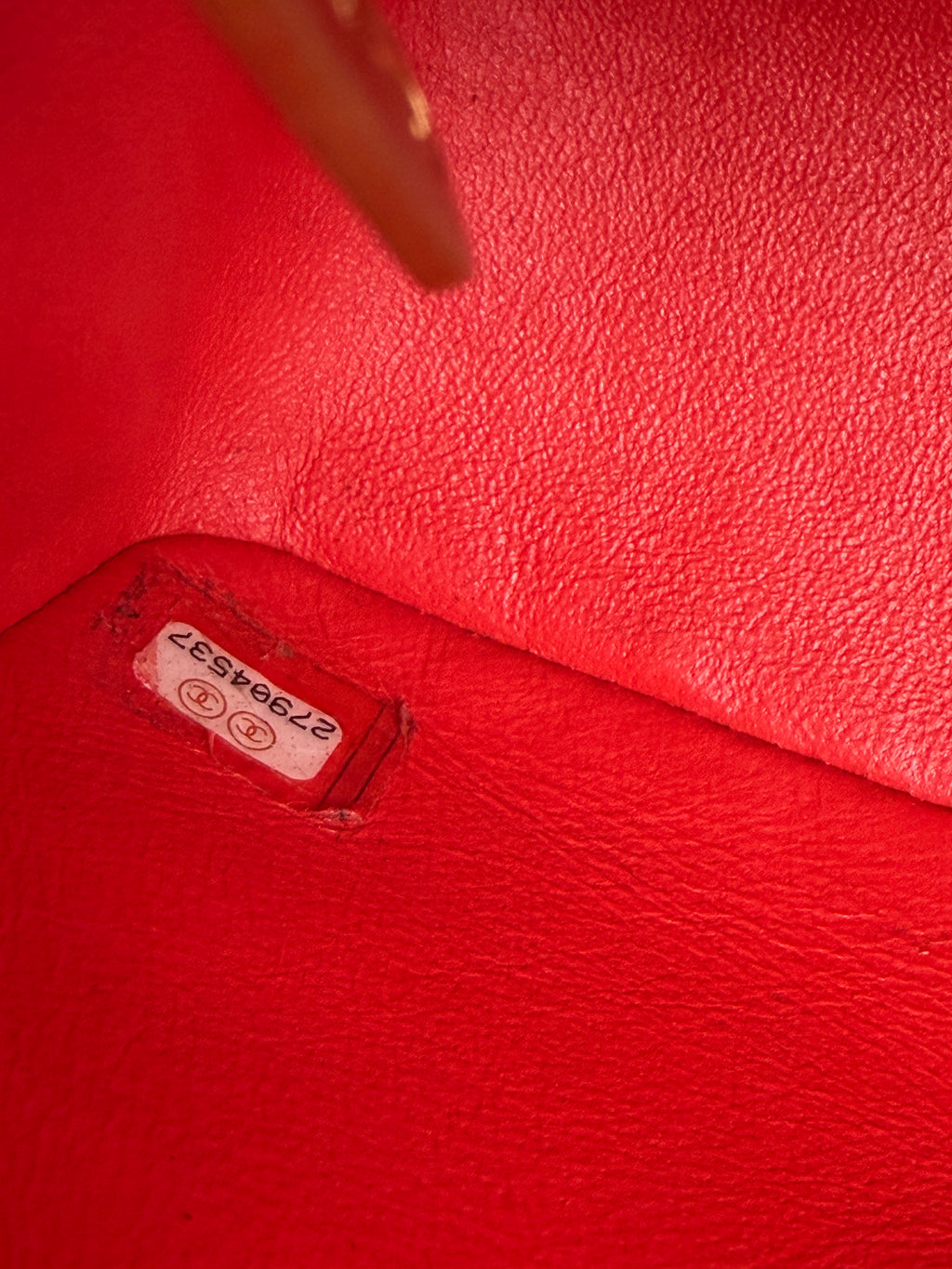 Pre-Owned Chanel Red Quilted Lambskin Leather Classic Square Mini Flap Bag - Authenticated