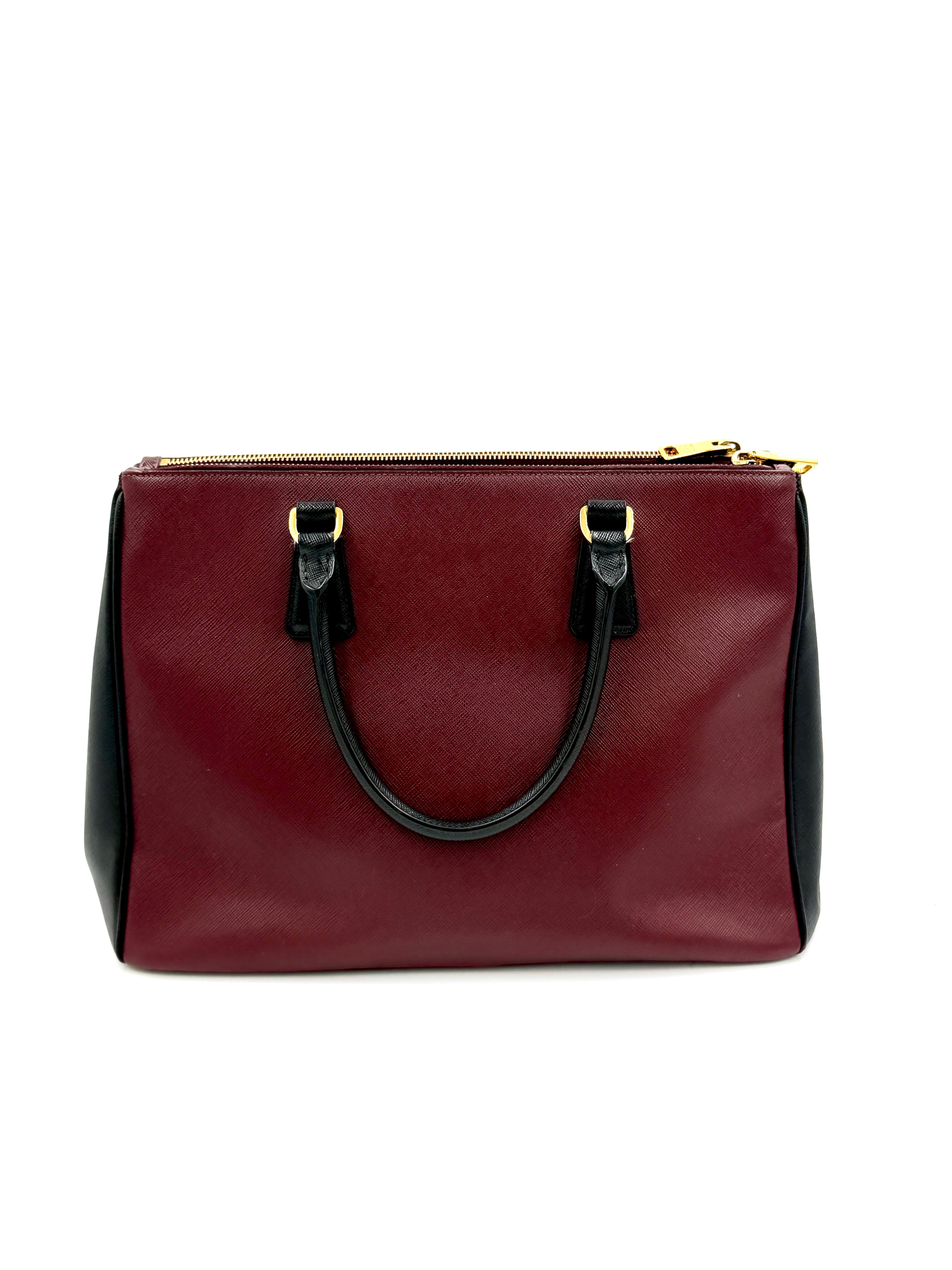 Pre-Owned Prada Saffiano Leather Galleria Double Zip Tote - Authenticated
