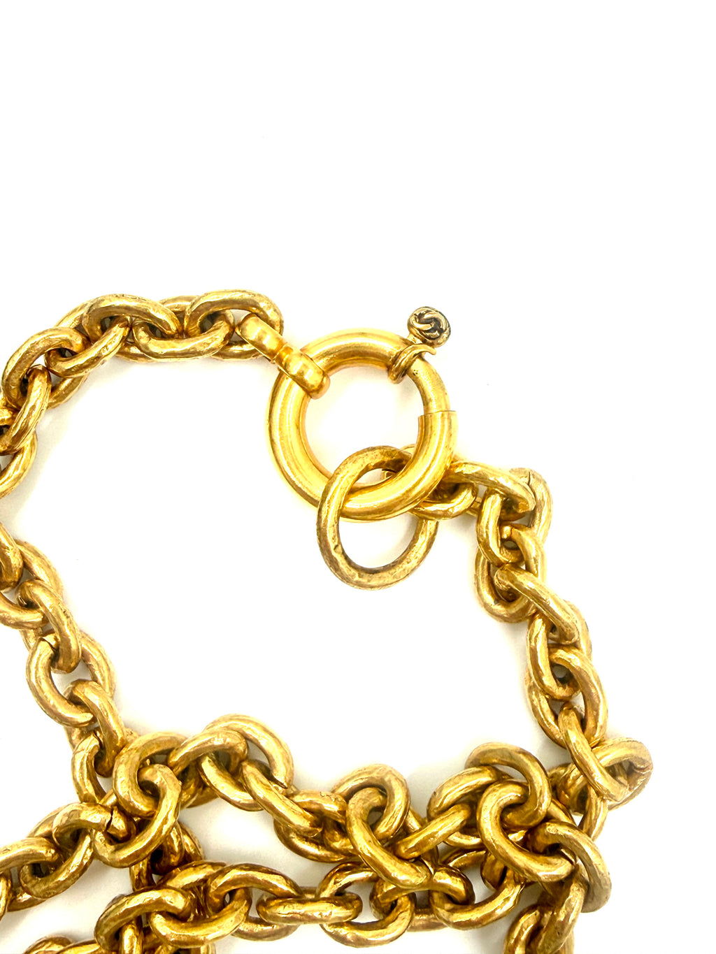 Pre-Owned Chanel Vintage Green Gripoix  Necklace Long Chain - Authenticated