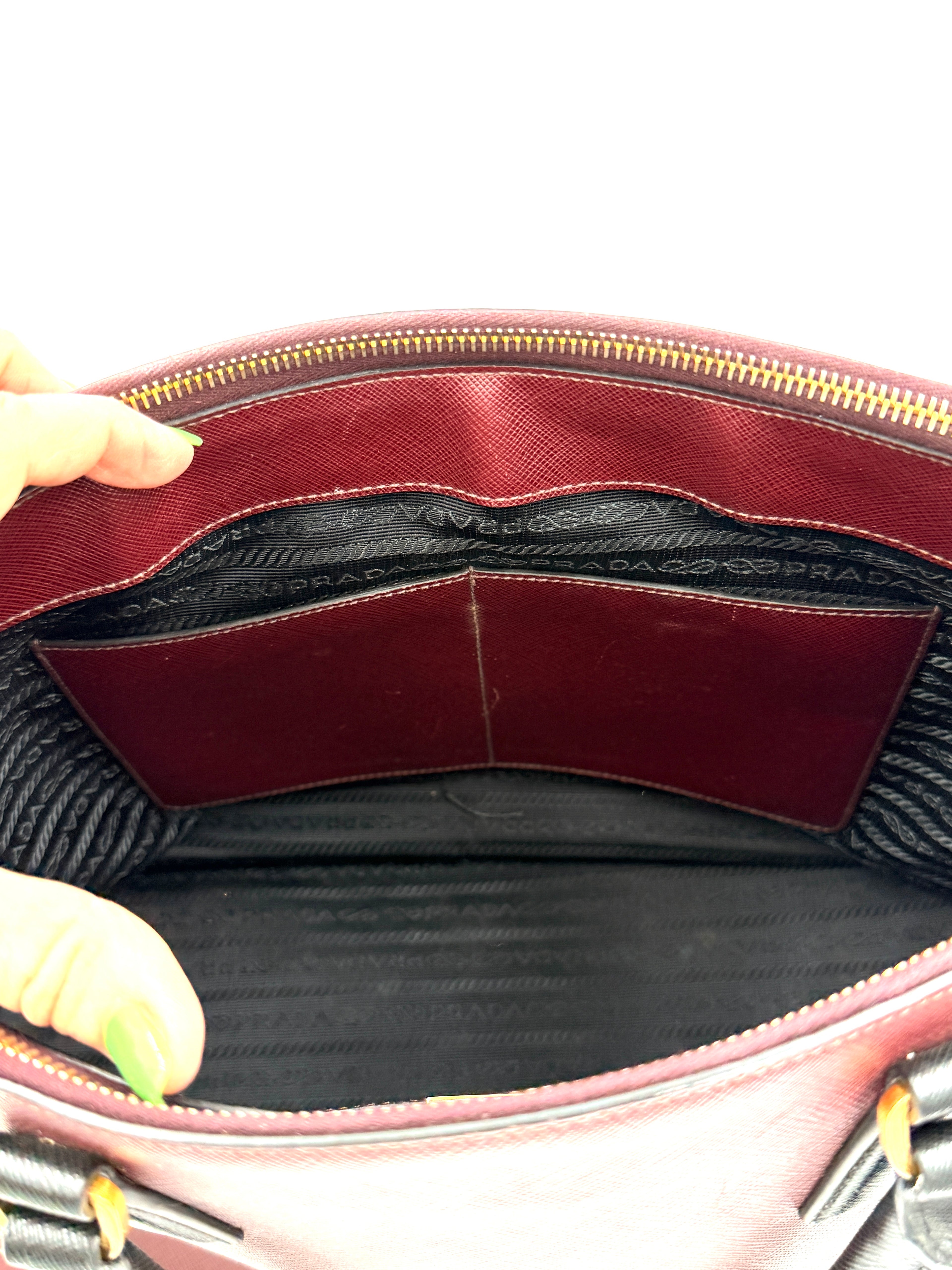 Pre-Owned Prada Saffiano Leather Galleria Double Zip Tote - Authenticated