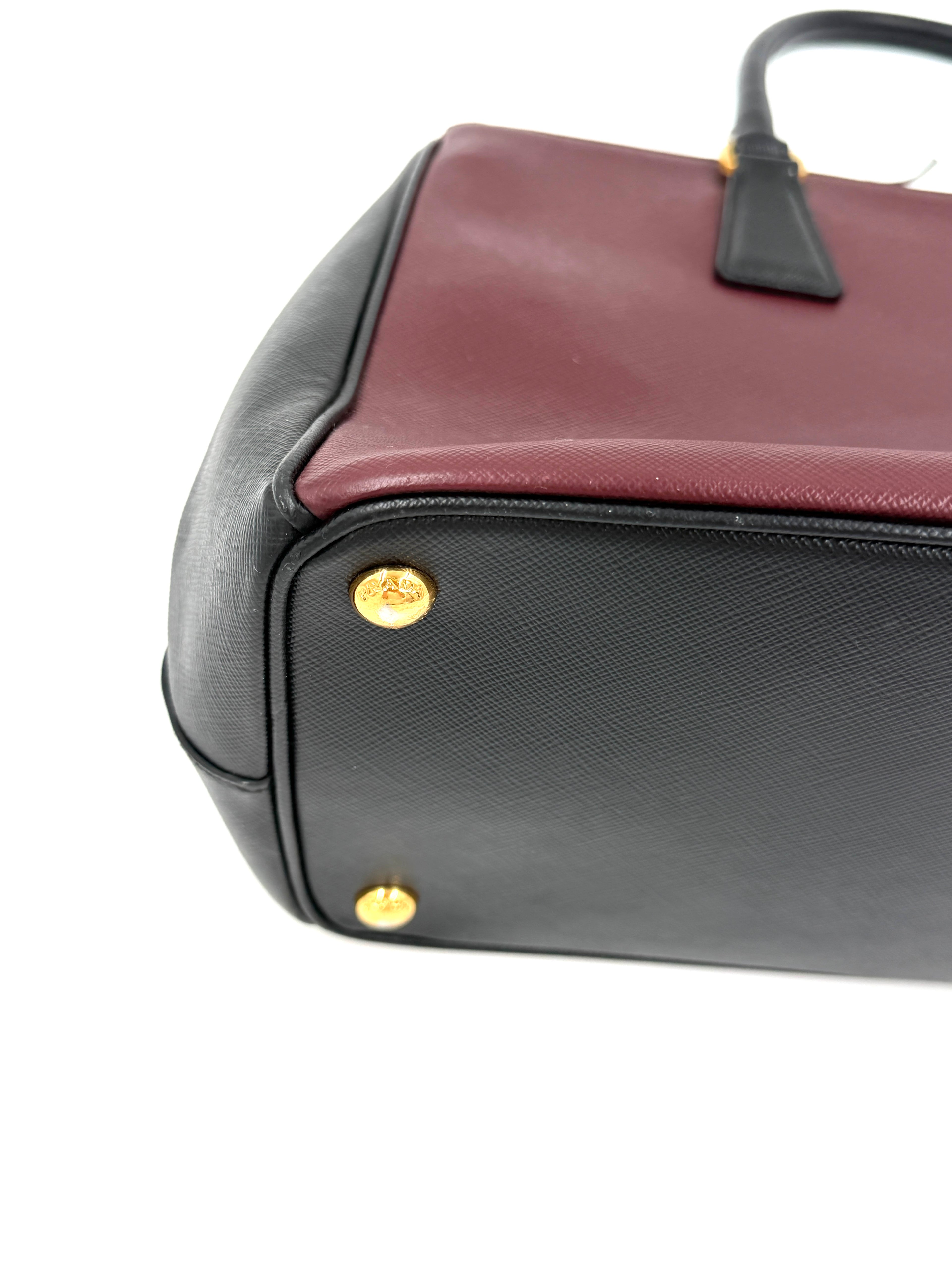 Pre-Owned rada Saffiano Leather Galleria Double Zip Tote - Authenticated