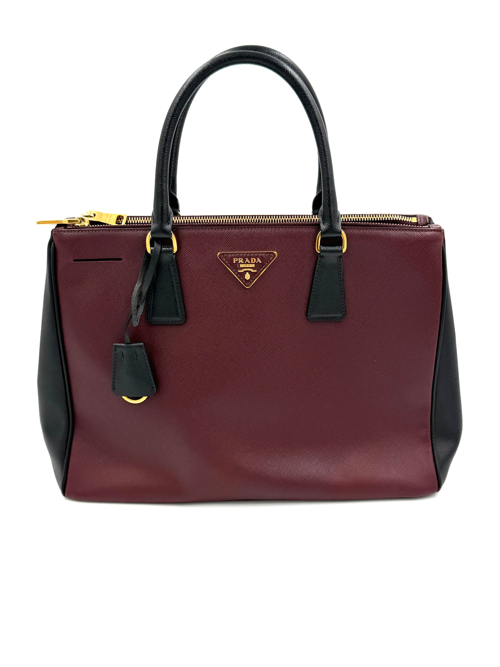 Pre-Owned Prada Saffiano Leather Galleria Double Zip Tote - Authenticated