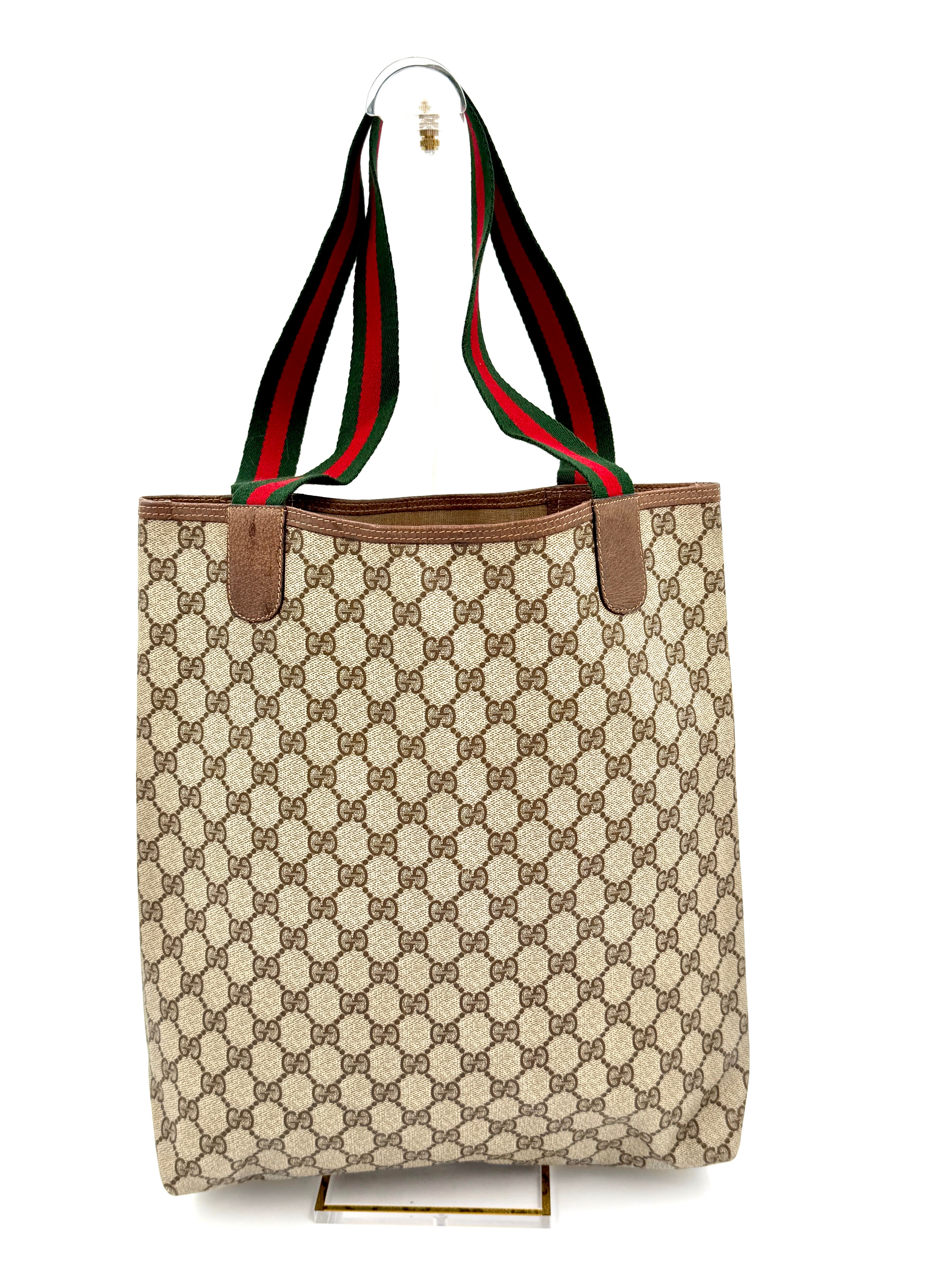 Pre-Owned Vintage Gucci GG Supreme Sherry Line Tote Monogram Canvas - Authenticated