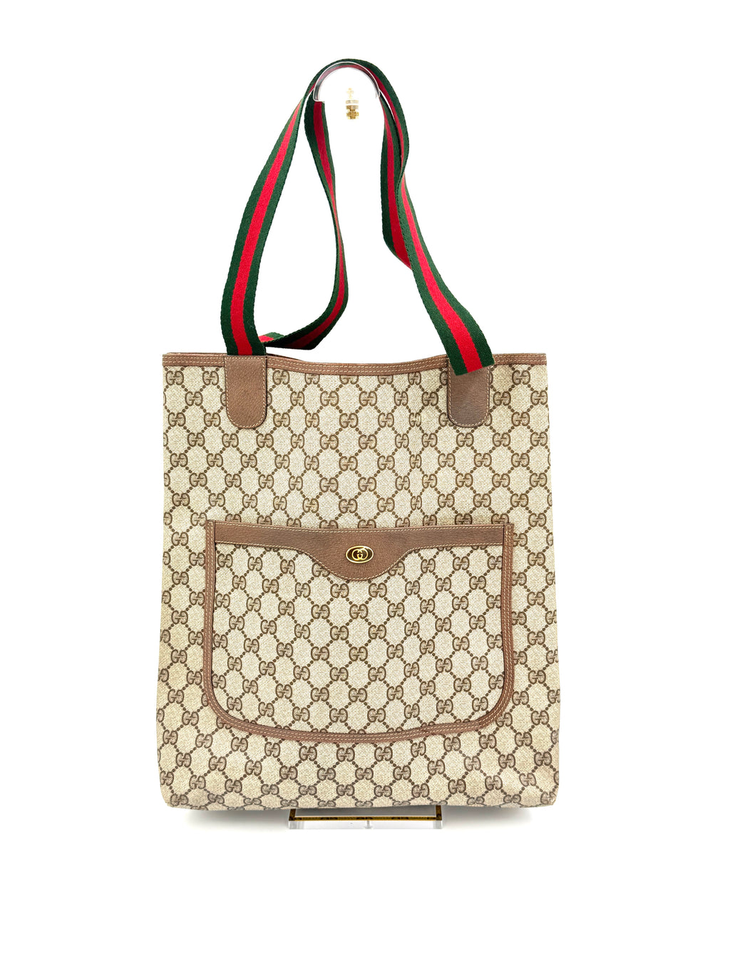 Pre-Owned Vintage Gucci GG Supreme Sherry Line Tote Monogram Canvas - Authenticated