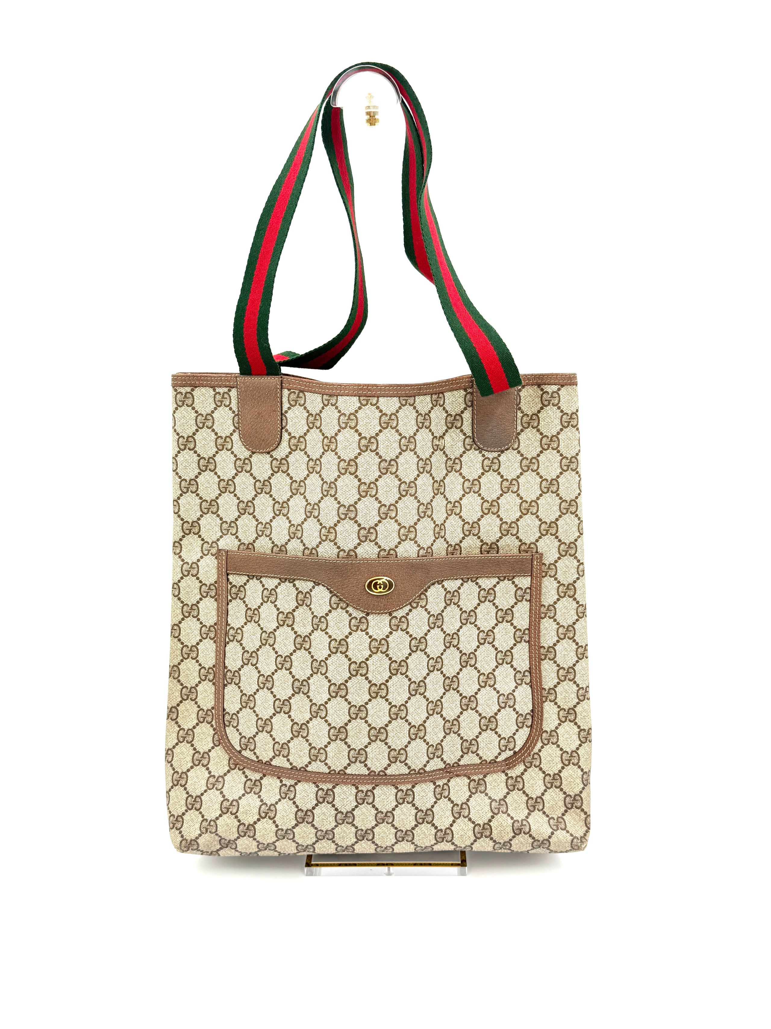 Pre-Owned Vintage Gucci GG Supreme Sherry Line Tote Monogram Canvas - Authenticated