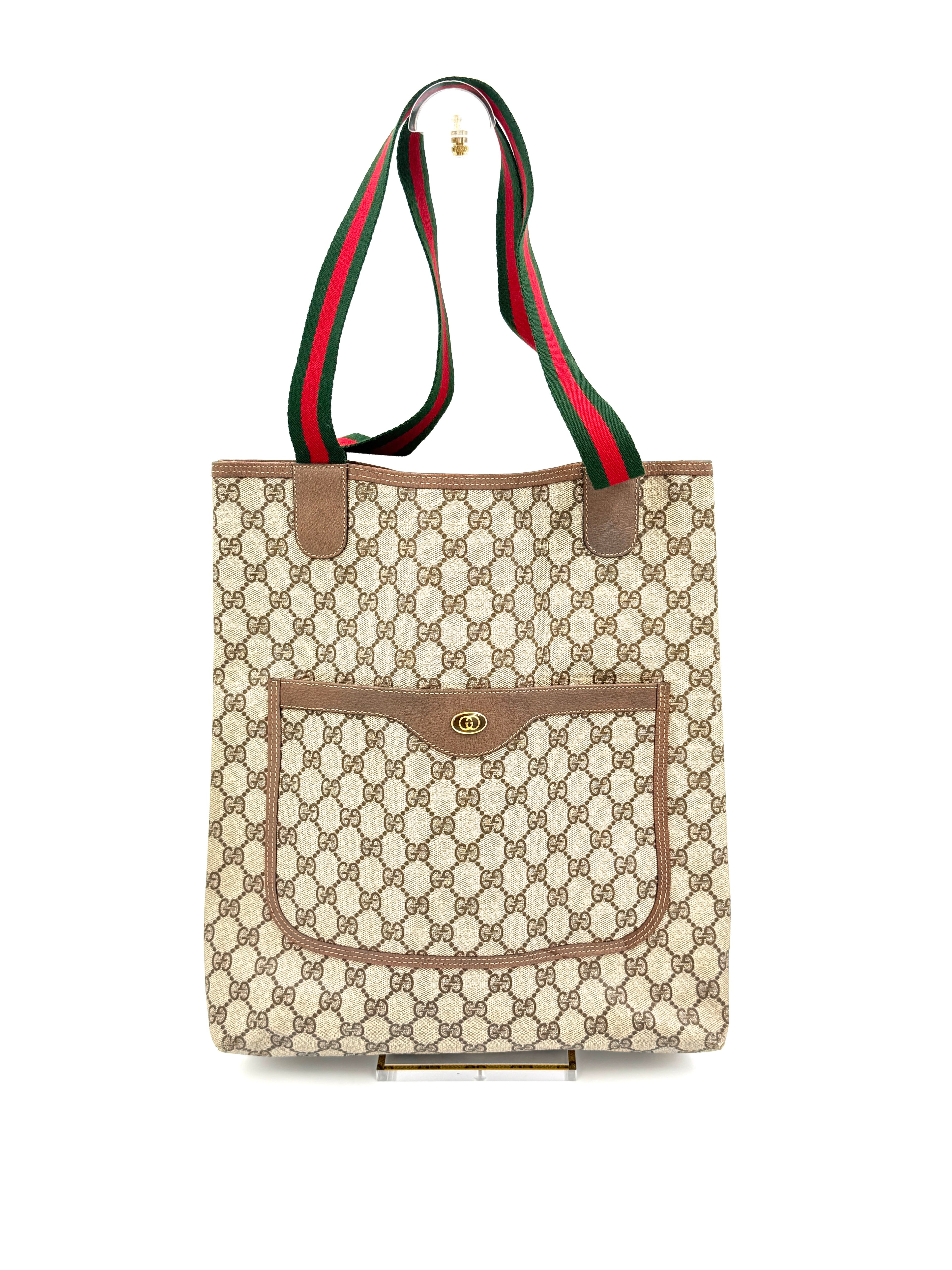 Pre-Owned Vintage Gucci GG Supreme Sherry Line Tote Monogram Canvas - Authenticated