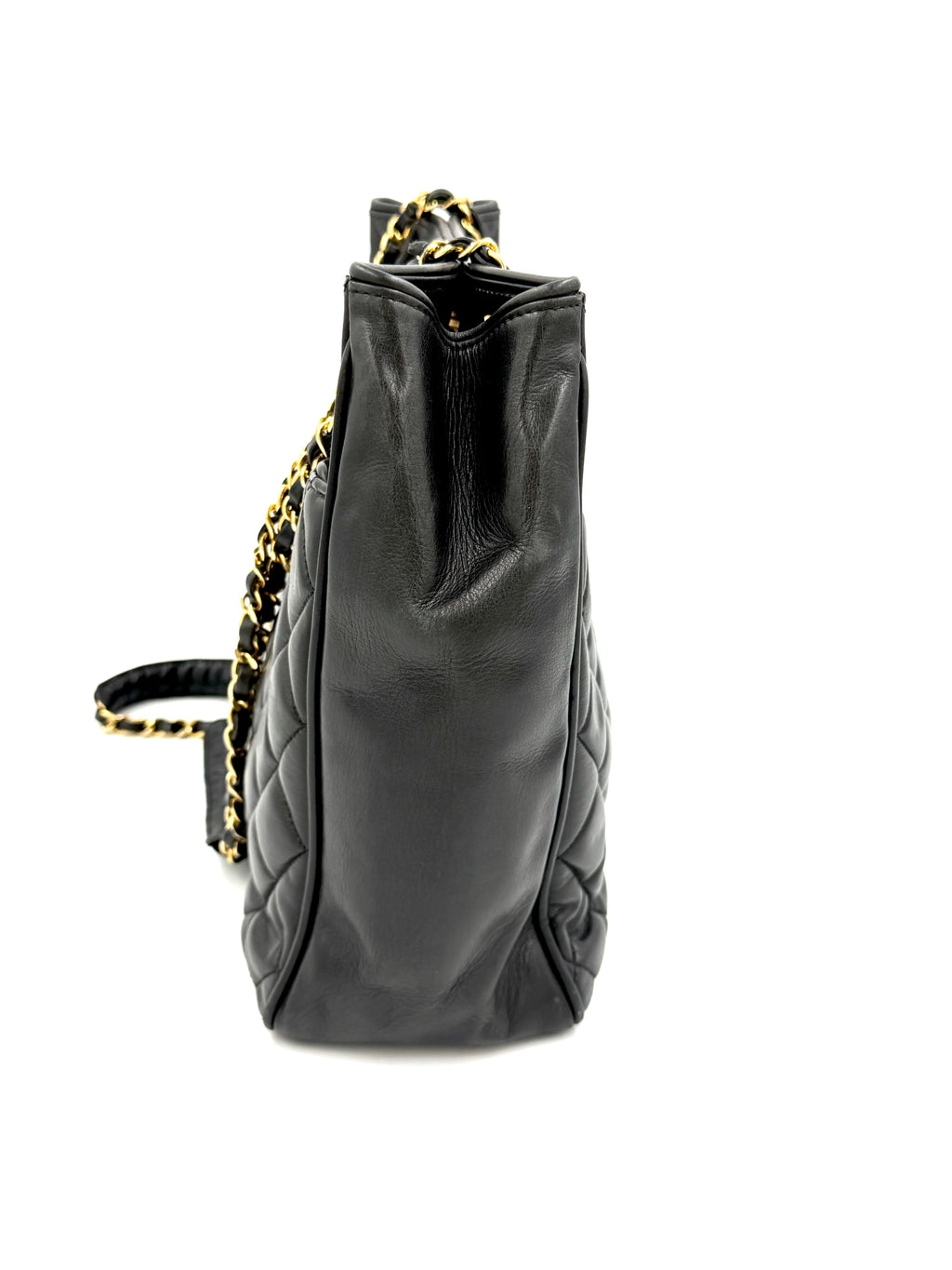 Pre-Owned Chanel Quilted CC Tote Black Lambskin - Authenticated