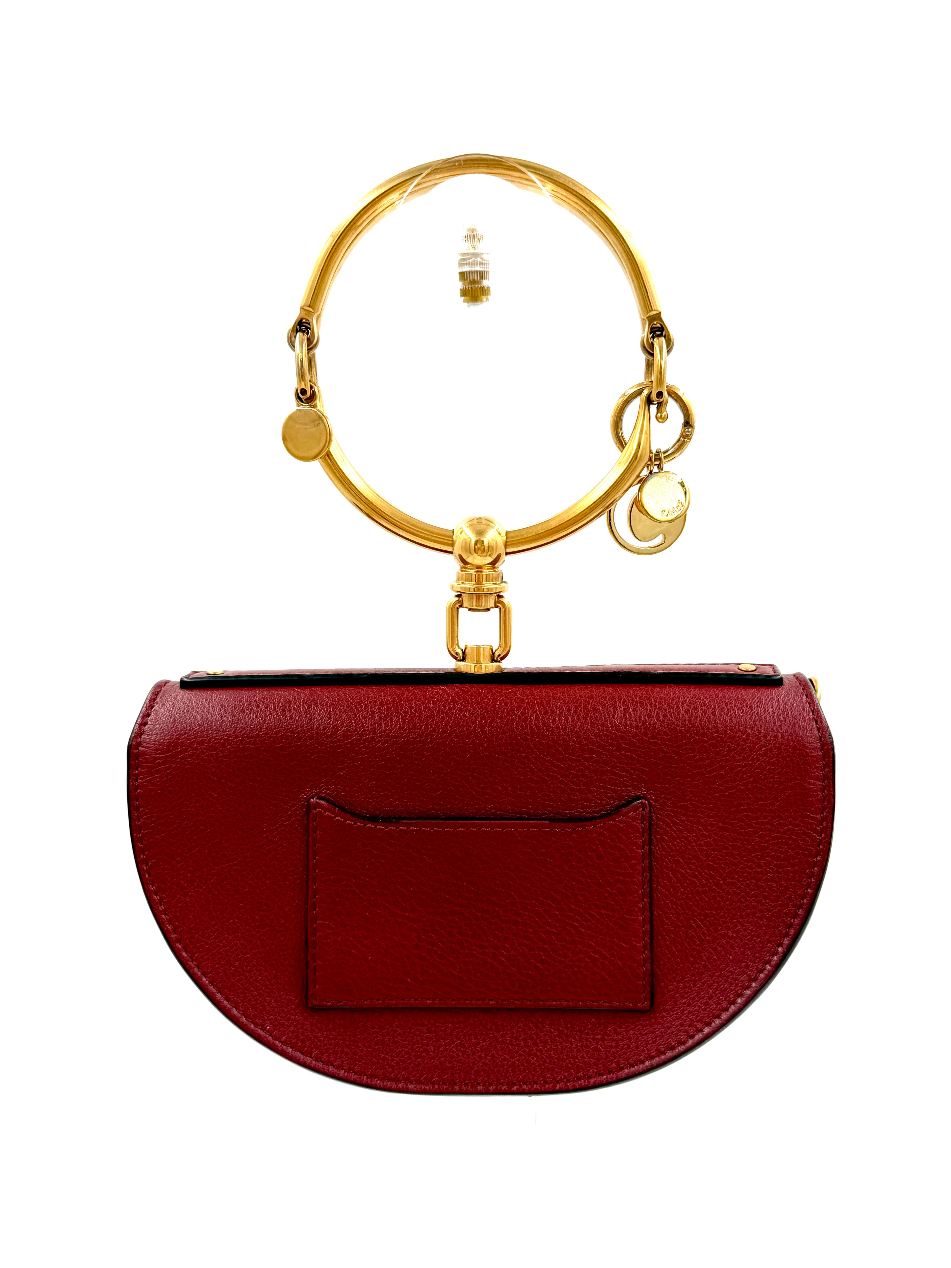 Pre-Owned Chloe Nile Burgundy Leather Bracelet Bag - Authenticated