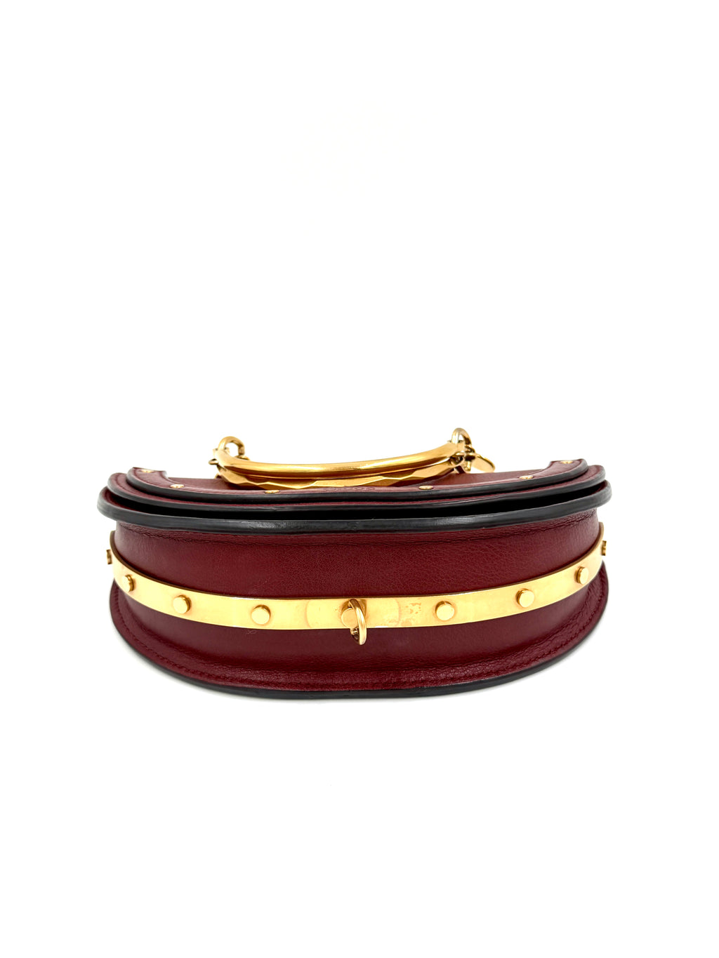 Pre-Owned Chloe Nile Burgundy Leather Bracelet Bag - Authenticated