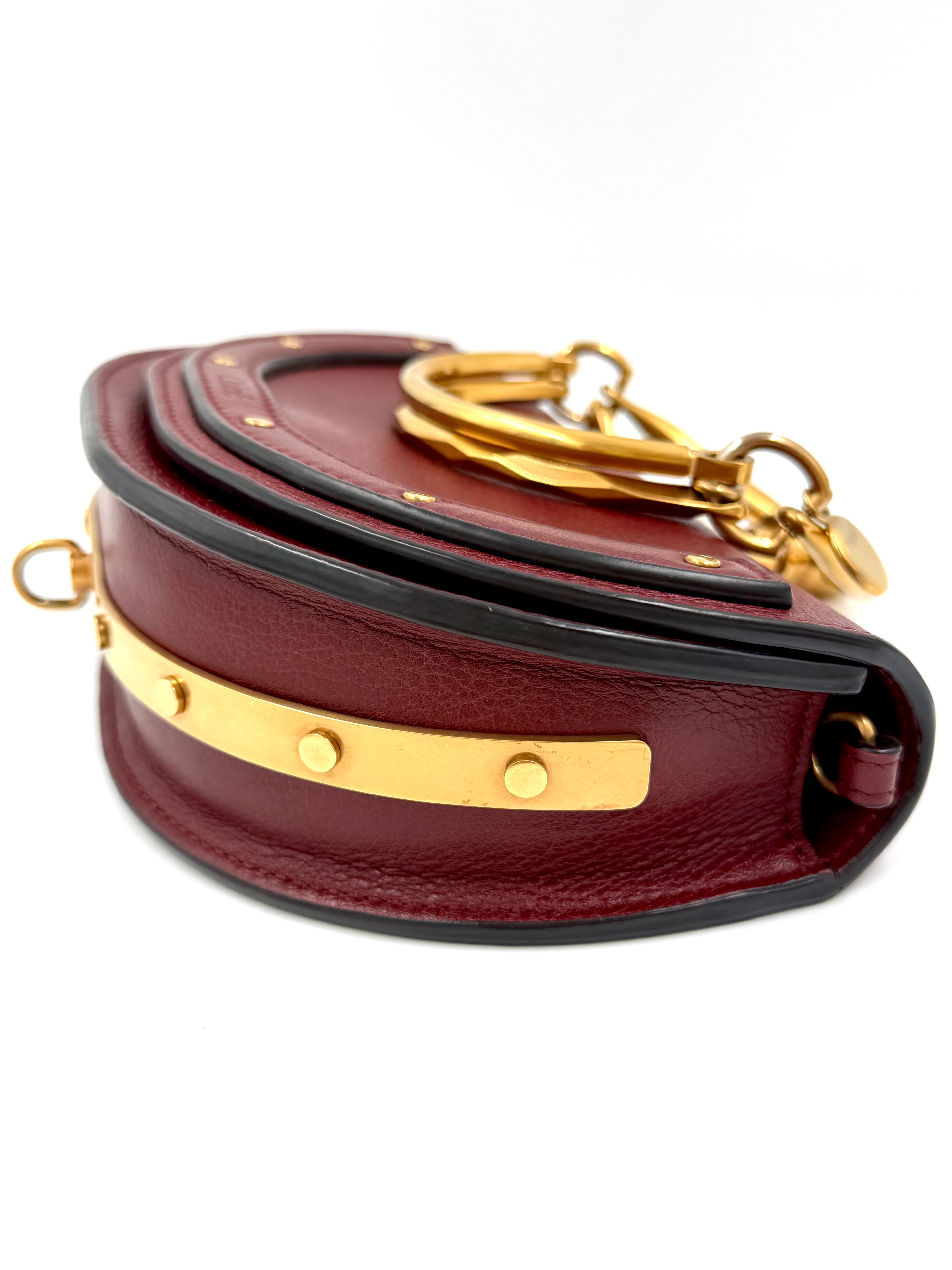 Pre-Owned Chloe Nile Burgundy Leather Bracelet Bag - Authenticated