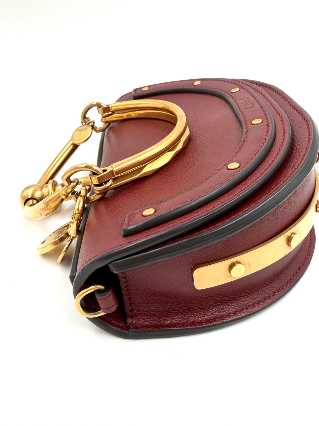 Pre-Owned Chloe Nile Burgundy Leather Bracelet Bag - Authenticated