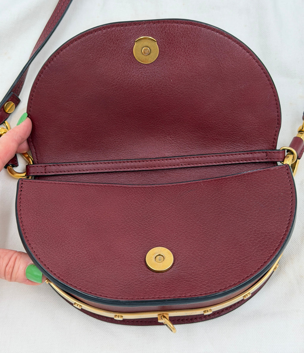 Pre-Owned Chloe Nile Burgundy Leather Bracelet Bag - Authenticated